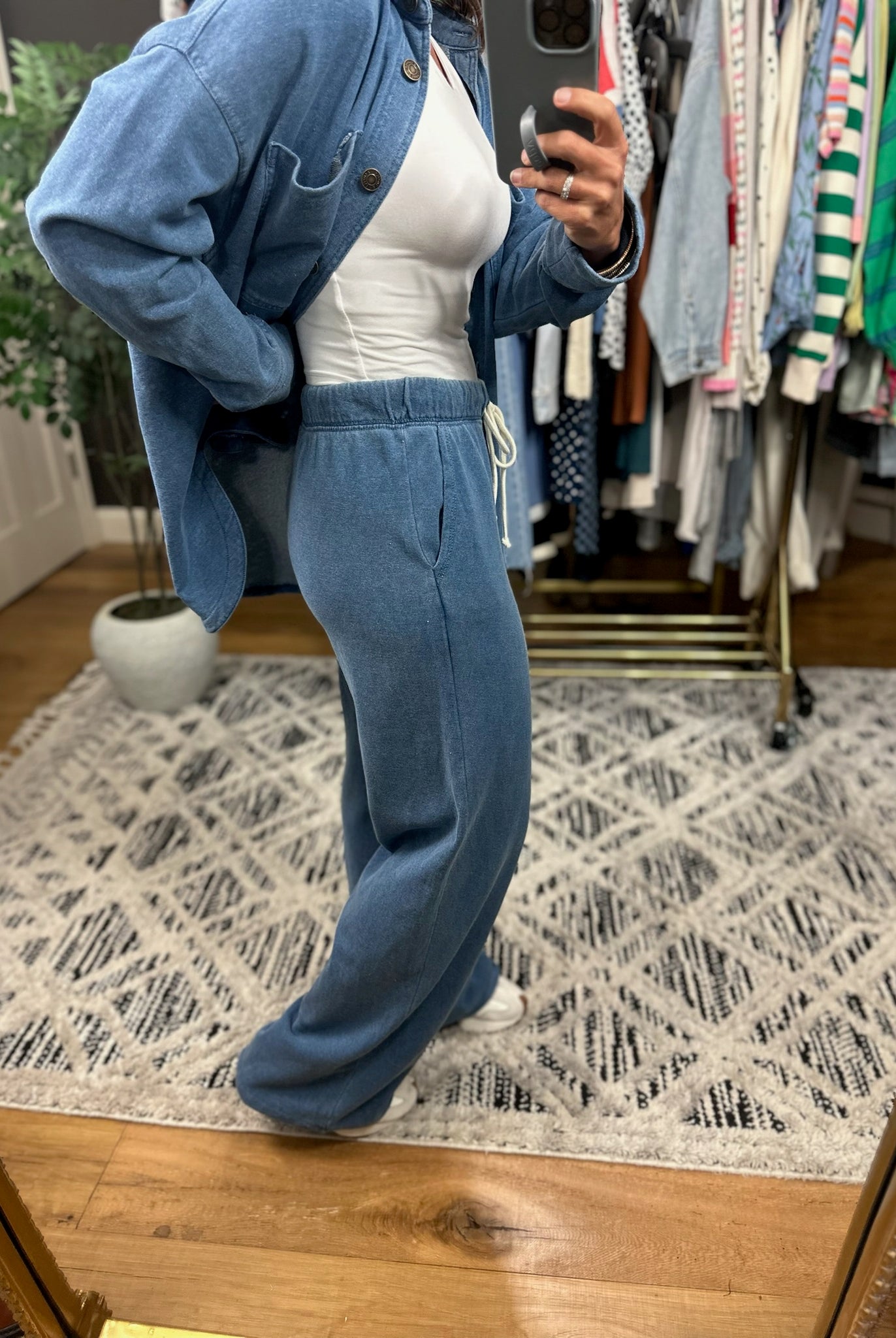 Z Supply Hunter Knit Denim Pant-Pants-Z Supply-Anna Kaytes Boutique, Women's Fashion Boutique in Grinnell, Iowa