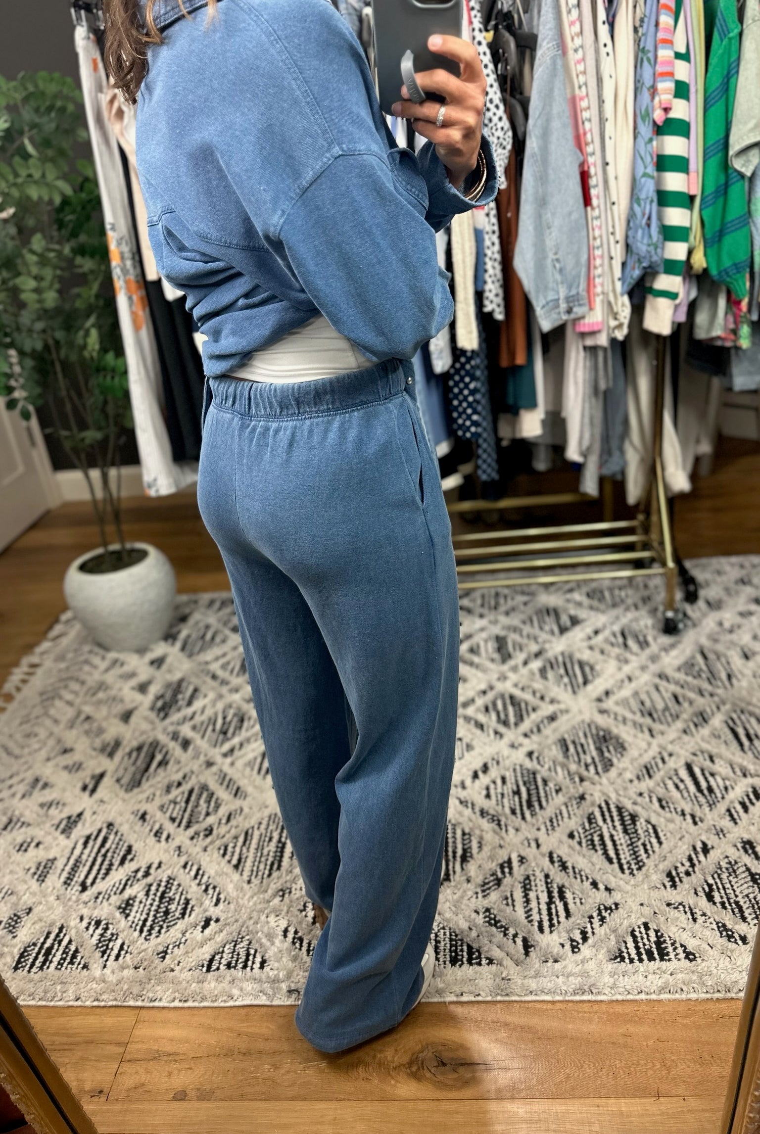 Z Supply Hunter Knit Denim Pant-Pants-Z Supply-Anna Kaytes Boutique, Women's Fashion Boutique in Grinnell, Iowa