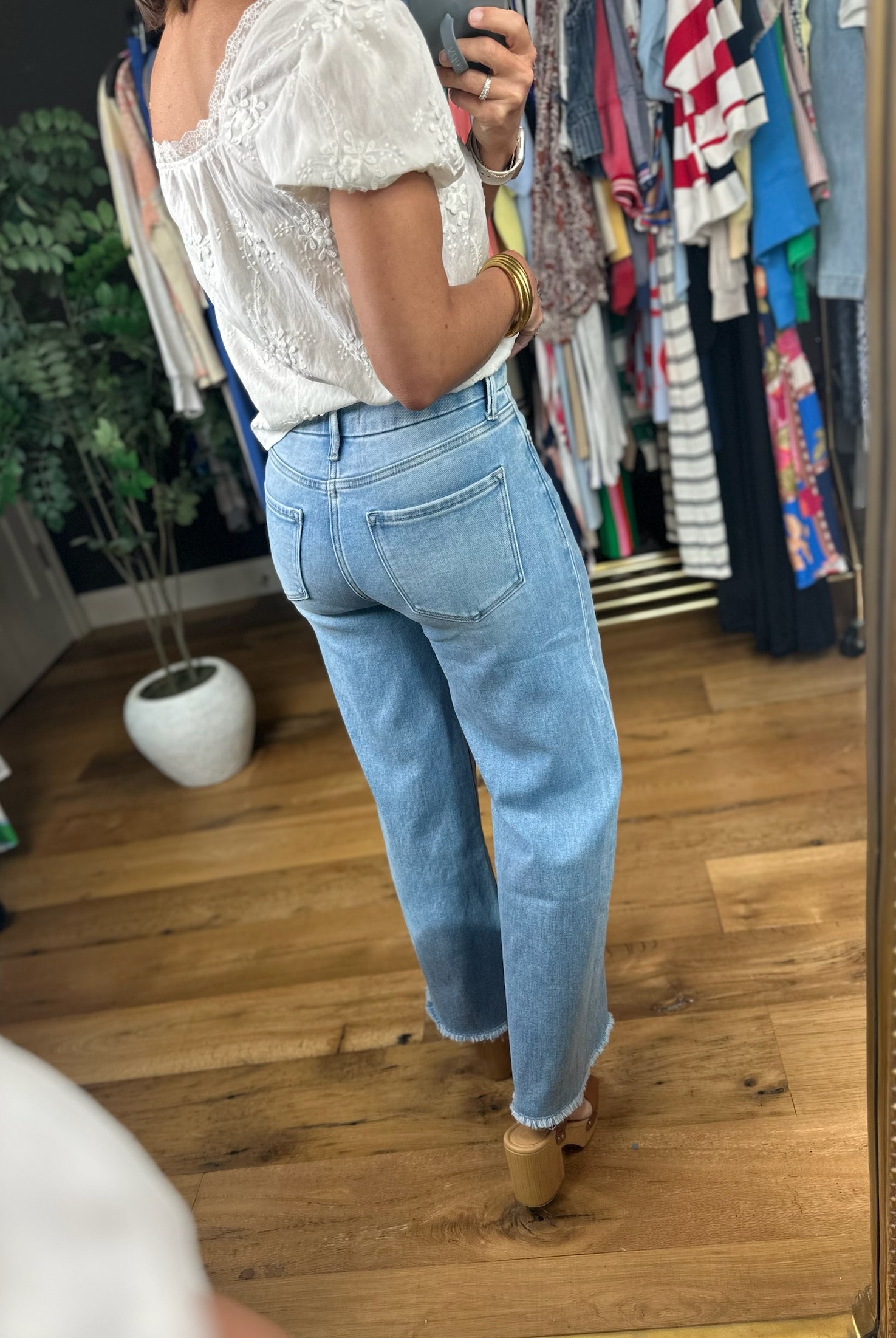 The Jensen Wide-Leg Ankle Denim-Jeans-Flying Monkey-Anna Kaytes Boutique, Women's Fashion Boutique in Grinnell, Iowa