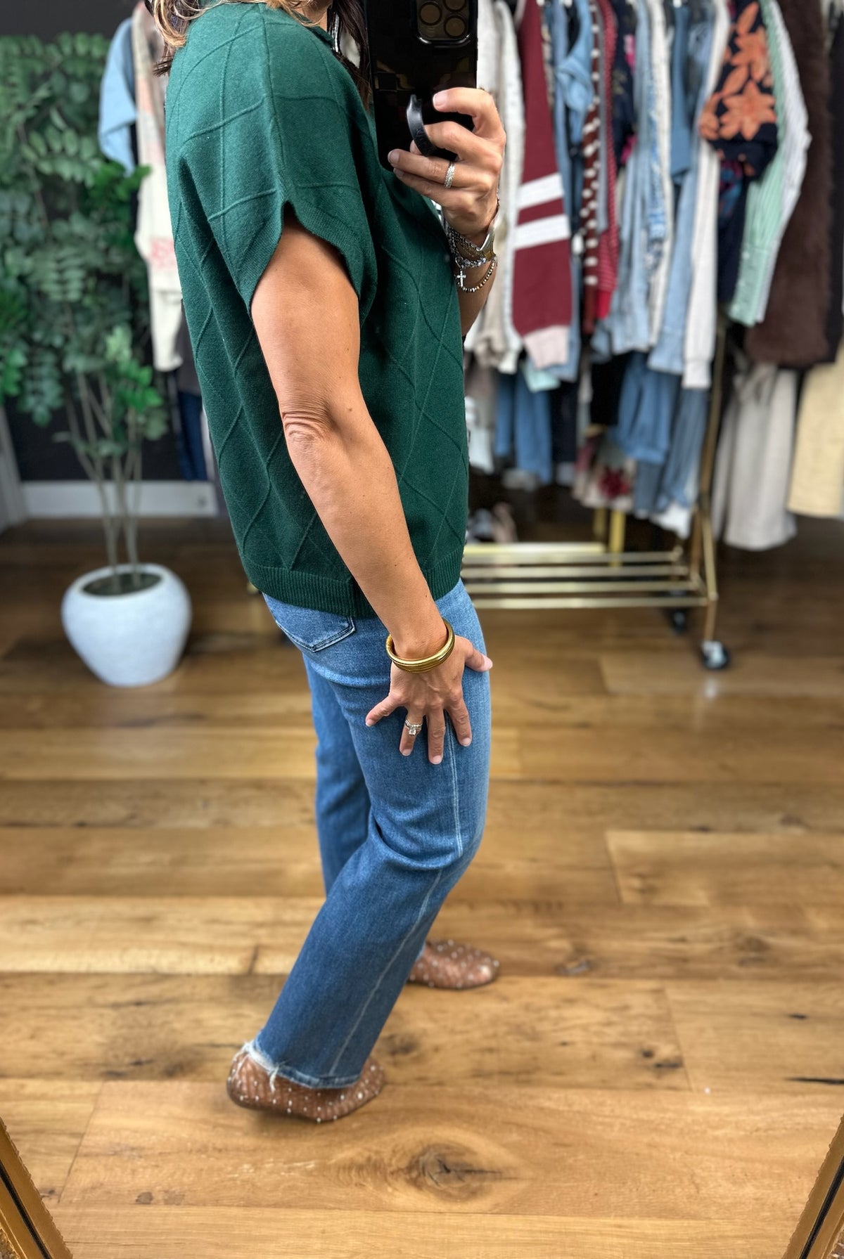 I'm Telling You Cable-Knit Top-Short Sleeves-She & Sky-Anna Kaytes Boutique, Women's Fashion Boutique in Grinnell, Iowa