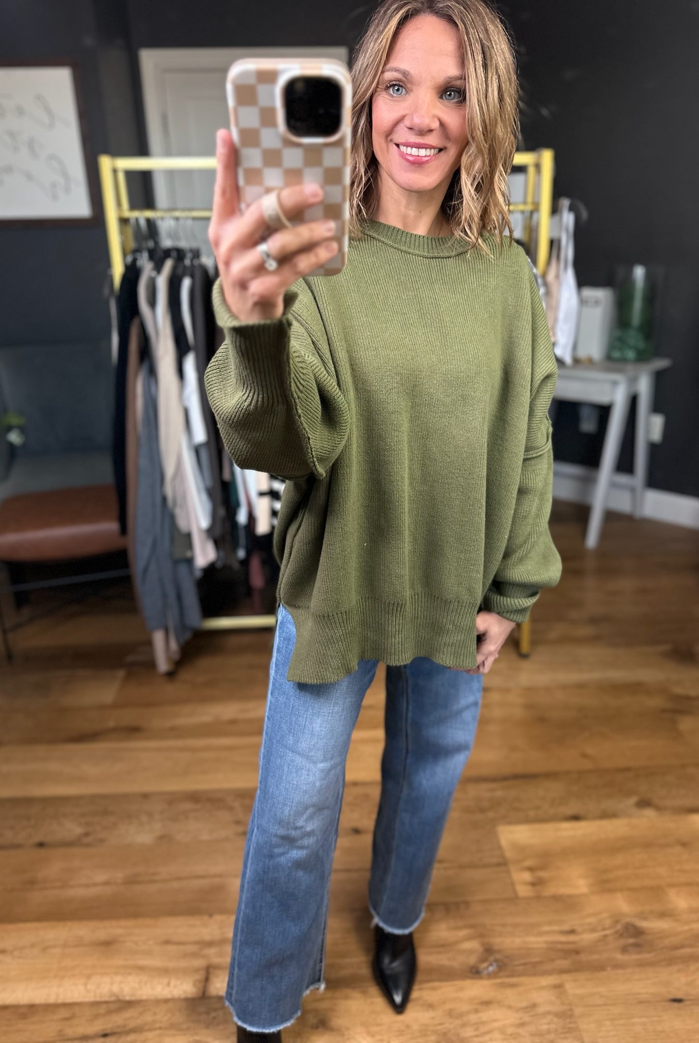The Carly Ribbed Crew Sweater - Multiple Options-Entro-Anna Kaytes Boutique, Women's Fashion Boutique in Grinnell, Iowa