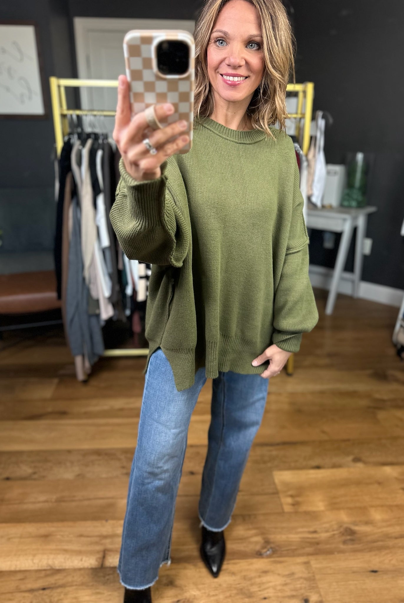 The Carly Ribbed Crew Sweater - Multiple Options-Entro-Anna Kaytes Boutique, Women's Fashion Boutique in Grinnell, Iowa