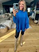The Jaymes Mockneck Oversized Sweater-zenana-Anna Kaytes Boutique, Women's Fashion Boutique in Grinnell, Iowa