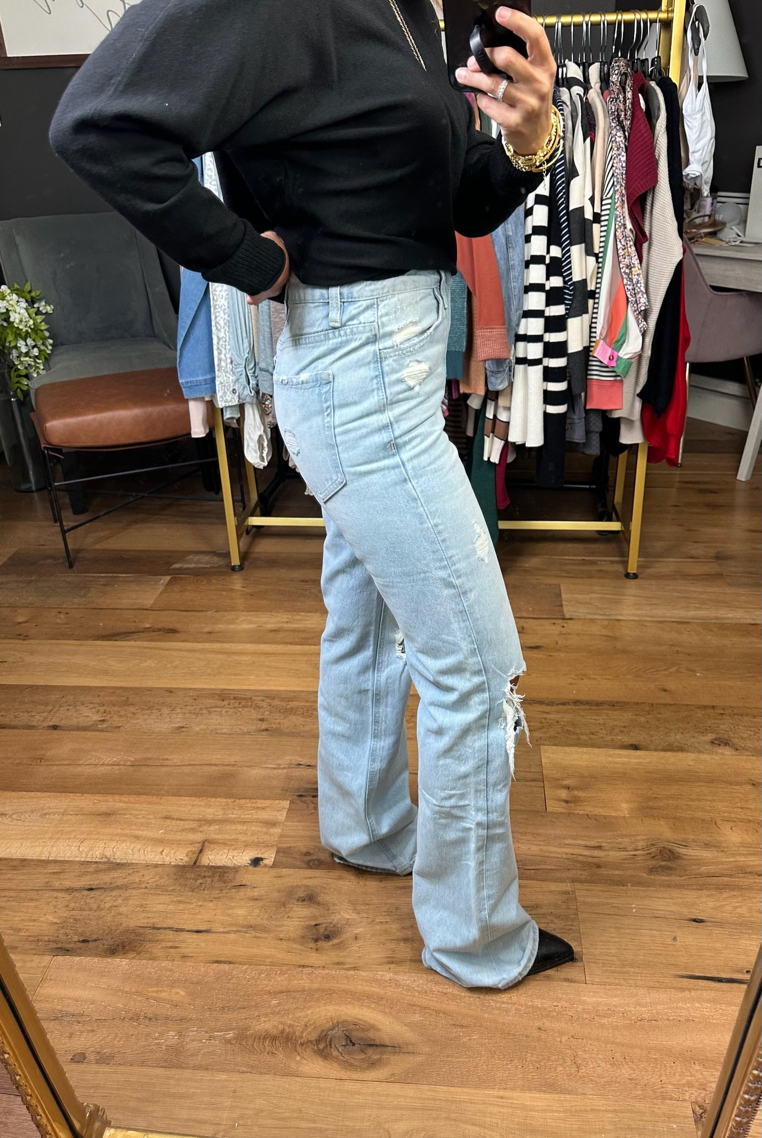 The Macey 90's Vintage High-Rise Flare-Vervet-Anna Kaytes Boutique, Women's Fashion Boutique in Grinnell, Iowa