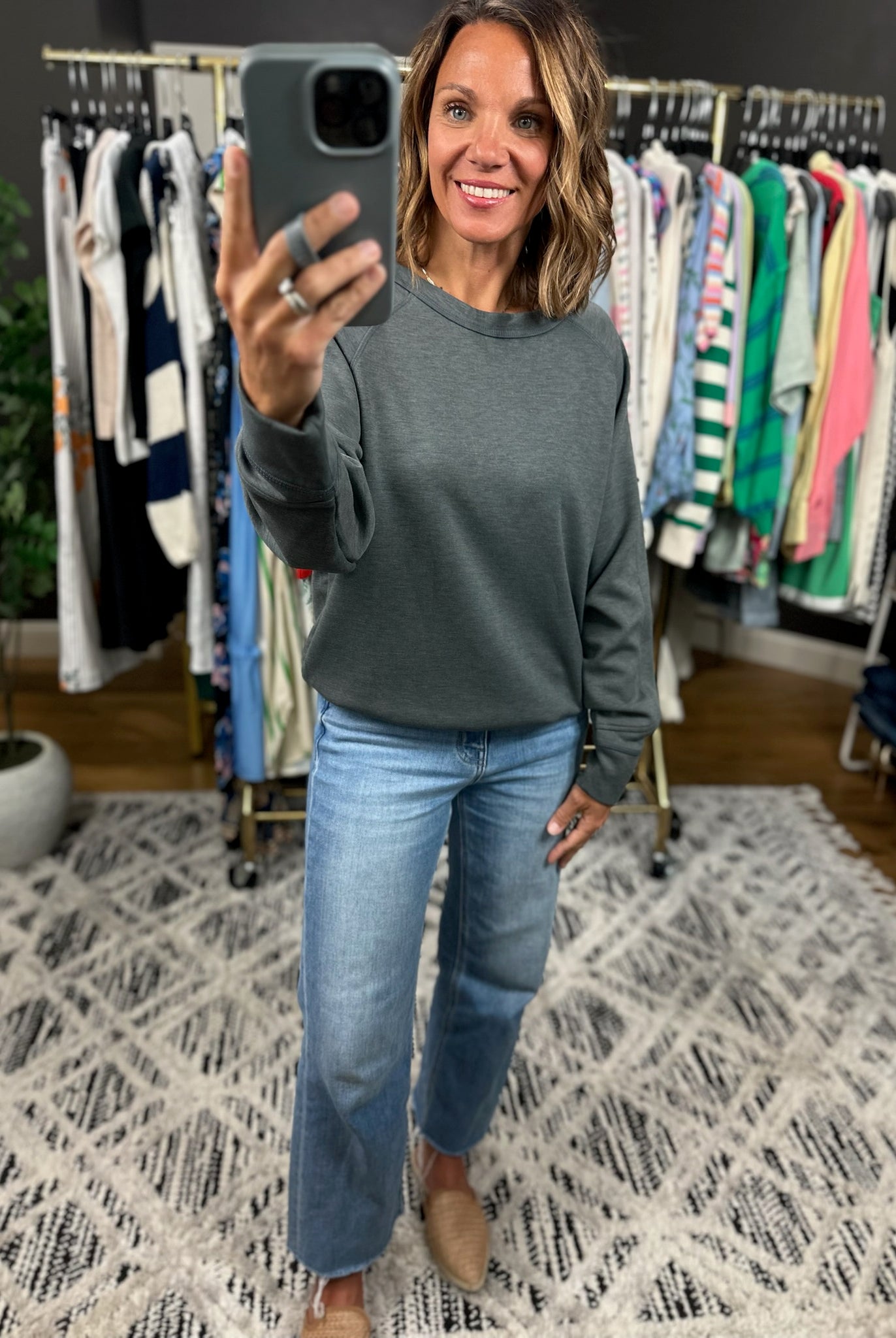 For The Better Scuba Crewneck Pullover-Sweaters-Zenana-Anna Kaytes Boutique, Women's Fashion Boutique in Grinnell, Iowa