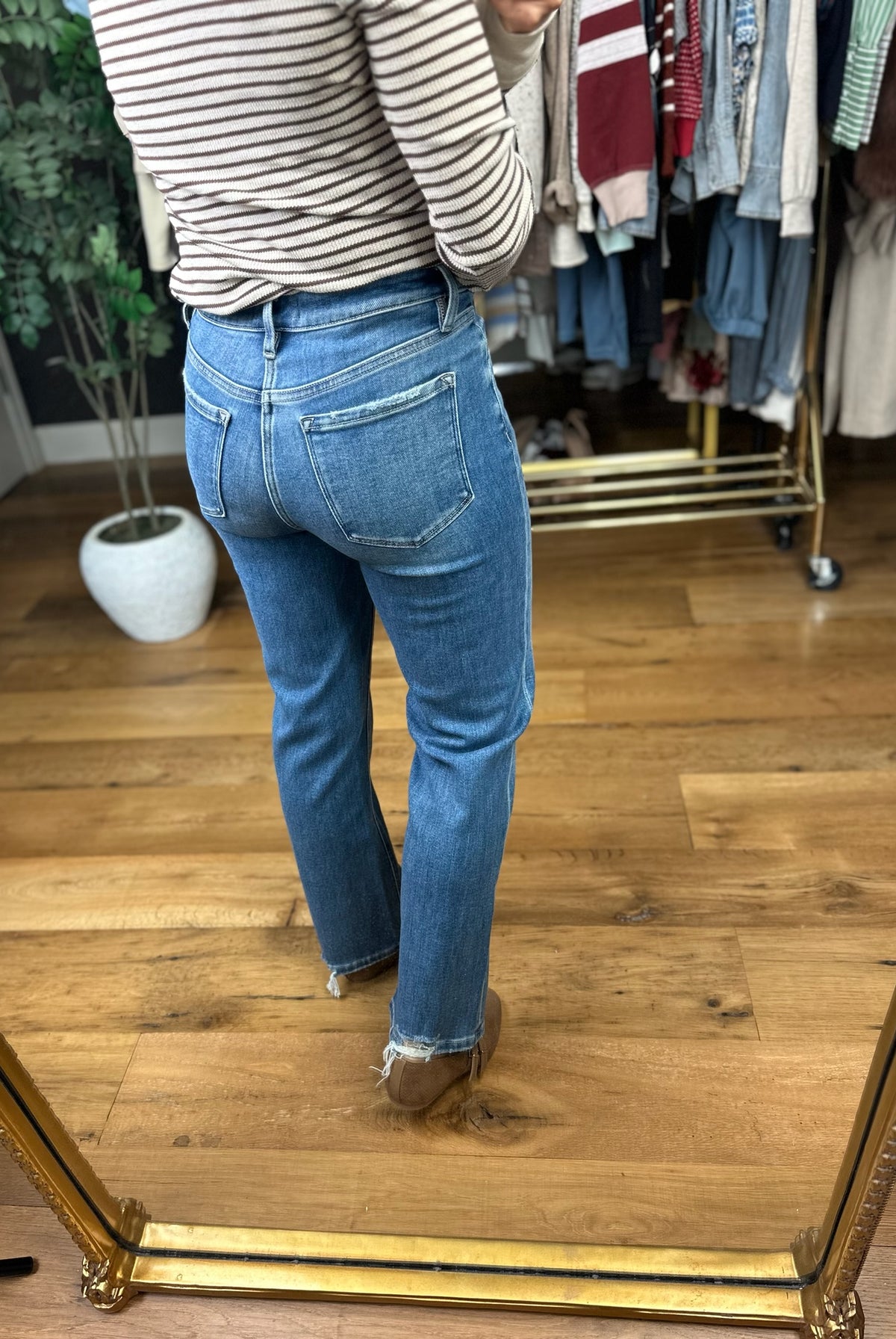 The Flora High-Rise Ankle Straight-Jeans-Flying Monkey-Anna Kaytes Boutique, Women's Fashion Boutique in Grinnell, Iowa