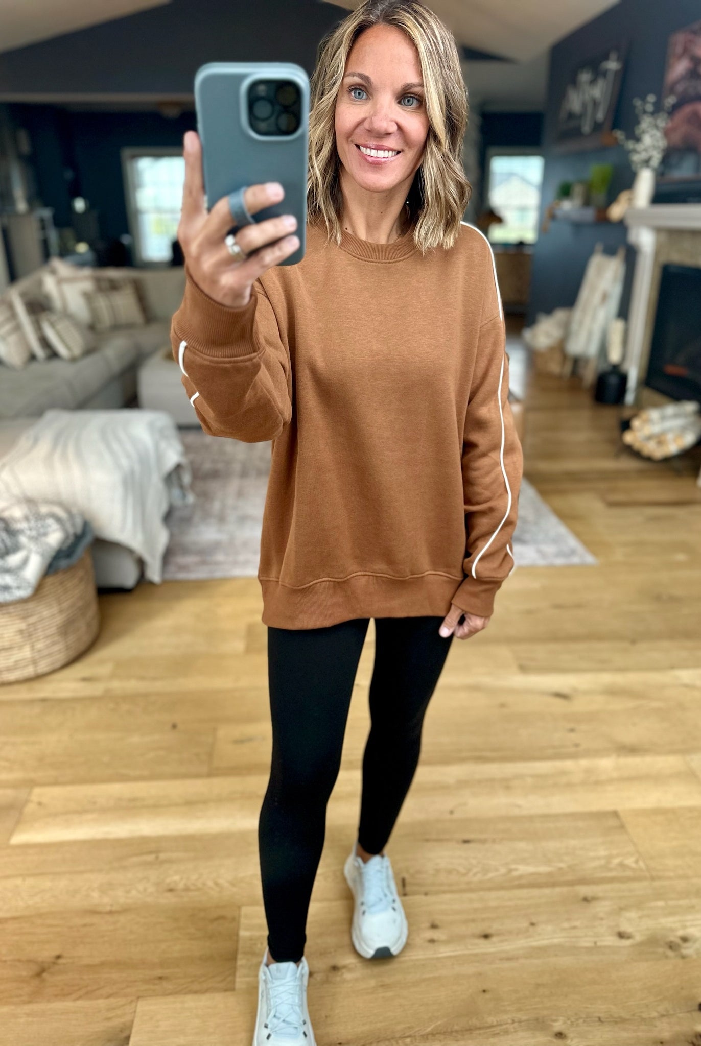 Head Over Heels Crewneck-Mono B-Anna Kaytes Boutique, Women's Fashion Boutique in Grinnell, Iowa