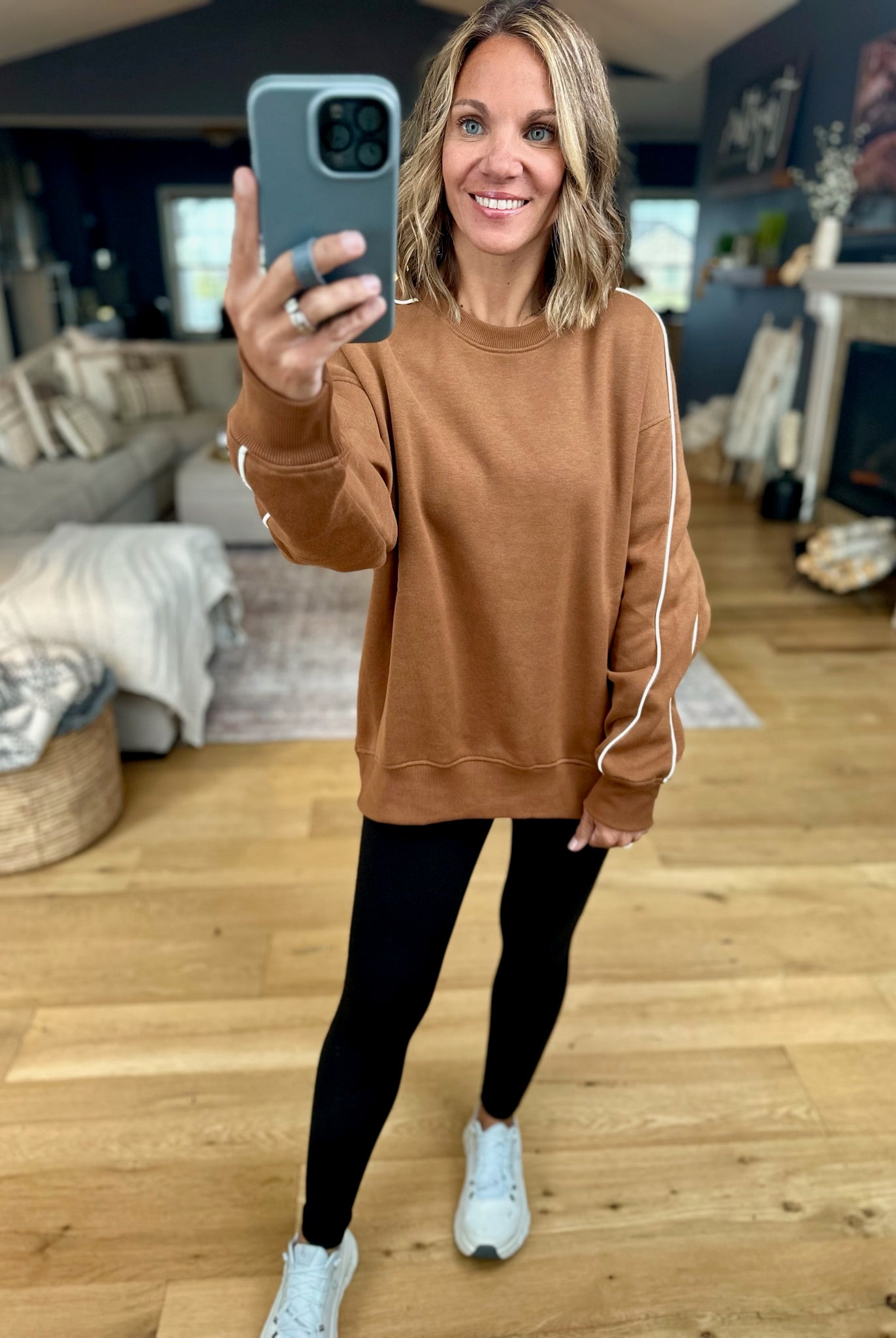 Head Over Heels Crewneck-Mono B-Anna Kaytes Boutique, Women's Fashion Boutique in Grinnell, Iowa