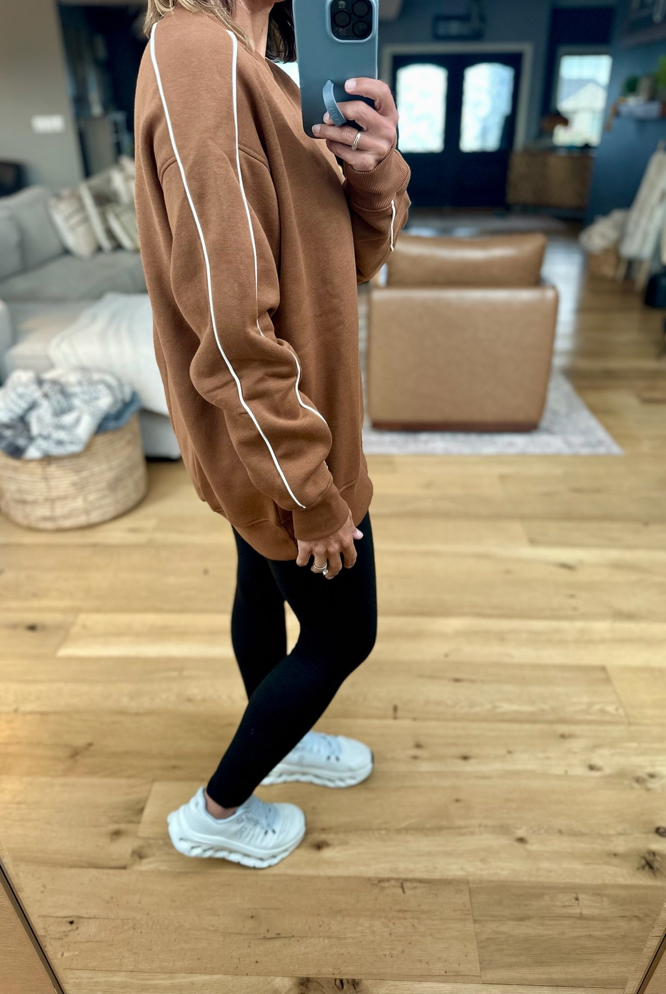 Head Over Heels Crewneck-Mono B-Anna Kaytes Boutique, Women's Fashion Boutique in Grinnell, Iowa