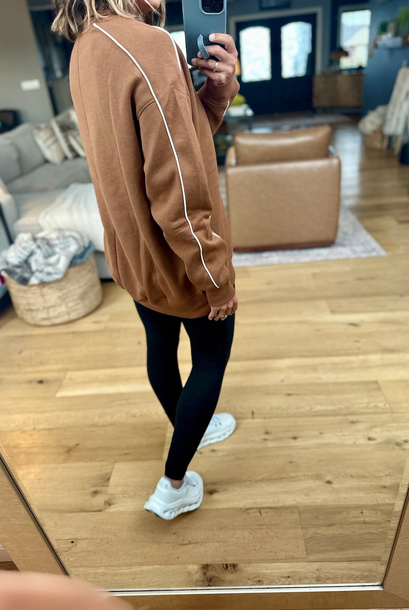 Head Over Heels Crewneck-Mono B-Anna Kaytes Boutique, Women's Fashion Boutique in Grinnell, Iowa