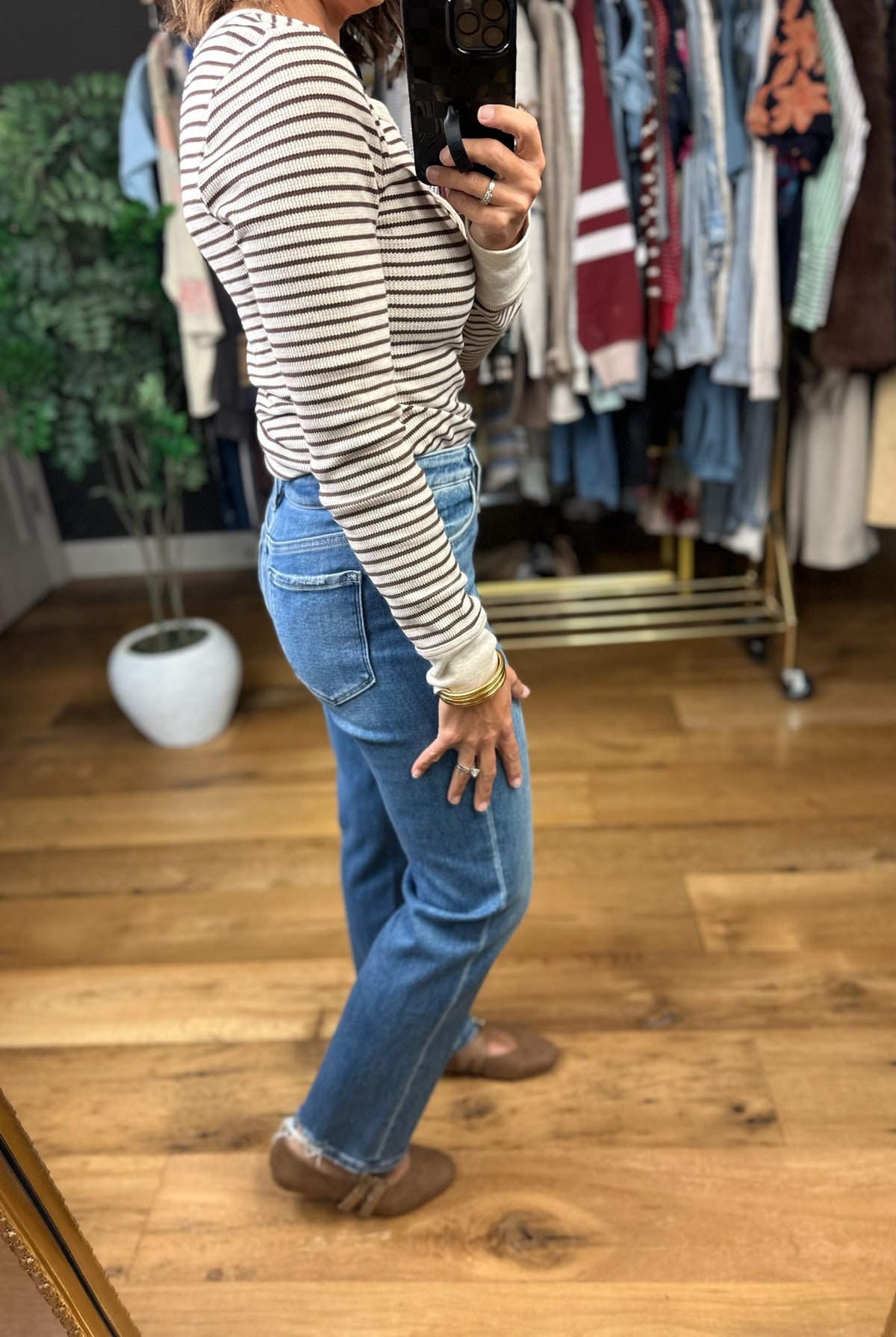 Keep Me Safe Button-Detail Long Sleeve-Long Sleeves-Very J-Anna Kaytes Boutique, Women's Fashion Boutique in Grinnell, Iowa