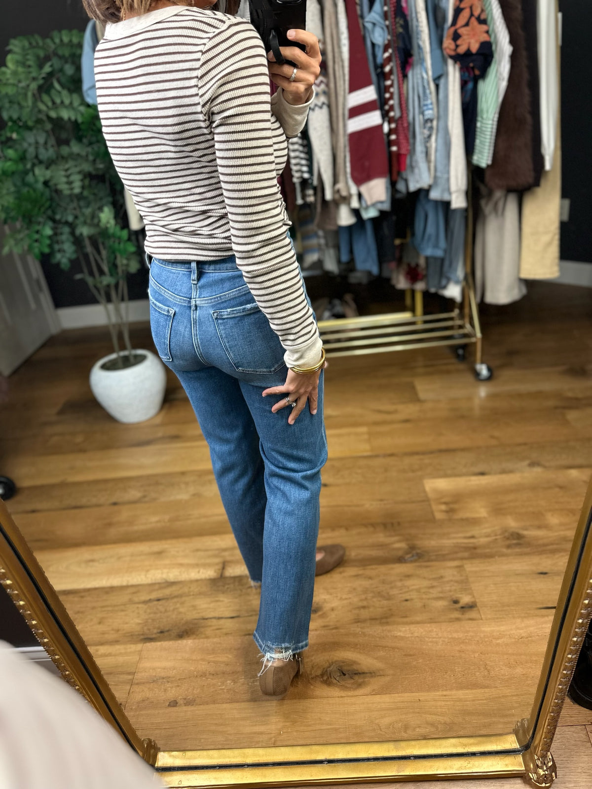 Keep Me Safe Button-Detail Long Sleeve-Long Sleeves-Very J-Anna Kaytes Boutique, Women's Fashion Boutique in Grinnell, Iowa