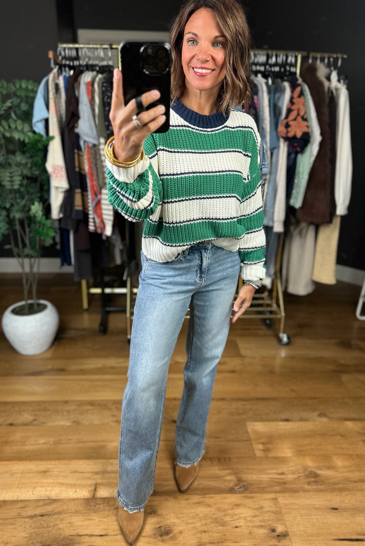 The Tessa Mid-Rise Slim Wide Denim-Jeans-Flying Monkey-Anna Kaytes Boutique, Women's Fashion Boutique in Grinnell, Iowa
