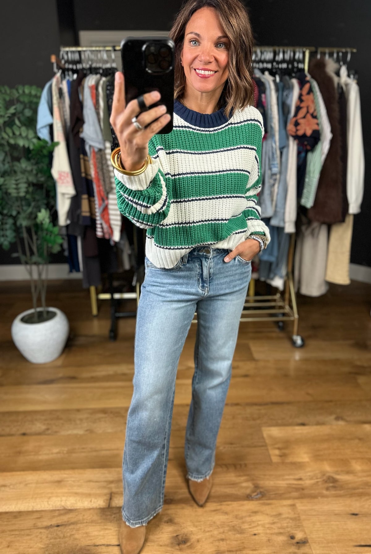 The Tessa Mid-Rise Slim Wide Denim-Jeans-Flying Monkey-Anna Kaytes Boutique, Women's Fashion Boutique in Grinnell, Iowa