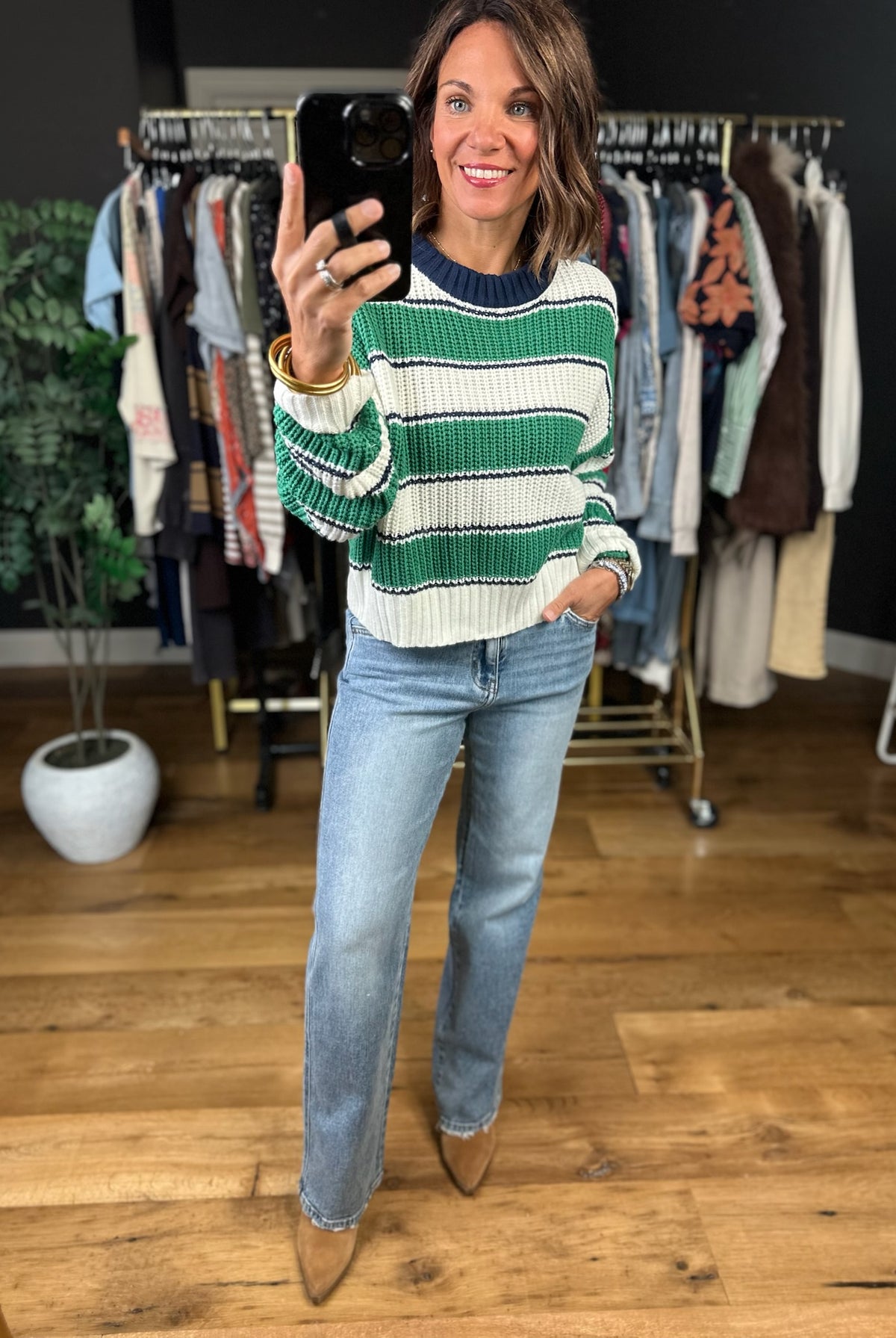 The Tessa Mid-Rise Slim Wide Denim-Jeans-Flying Monkey-Anna Kaytes Boutique, Women's Fashion Boutique in Grinnell, Iowa