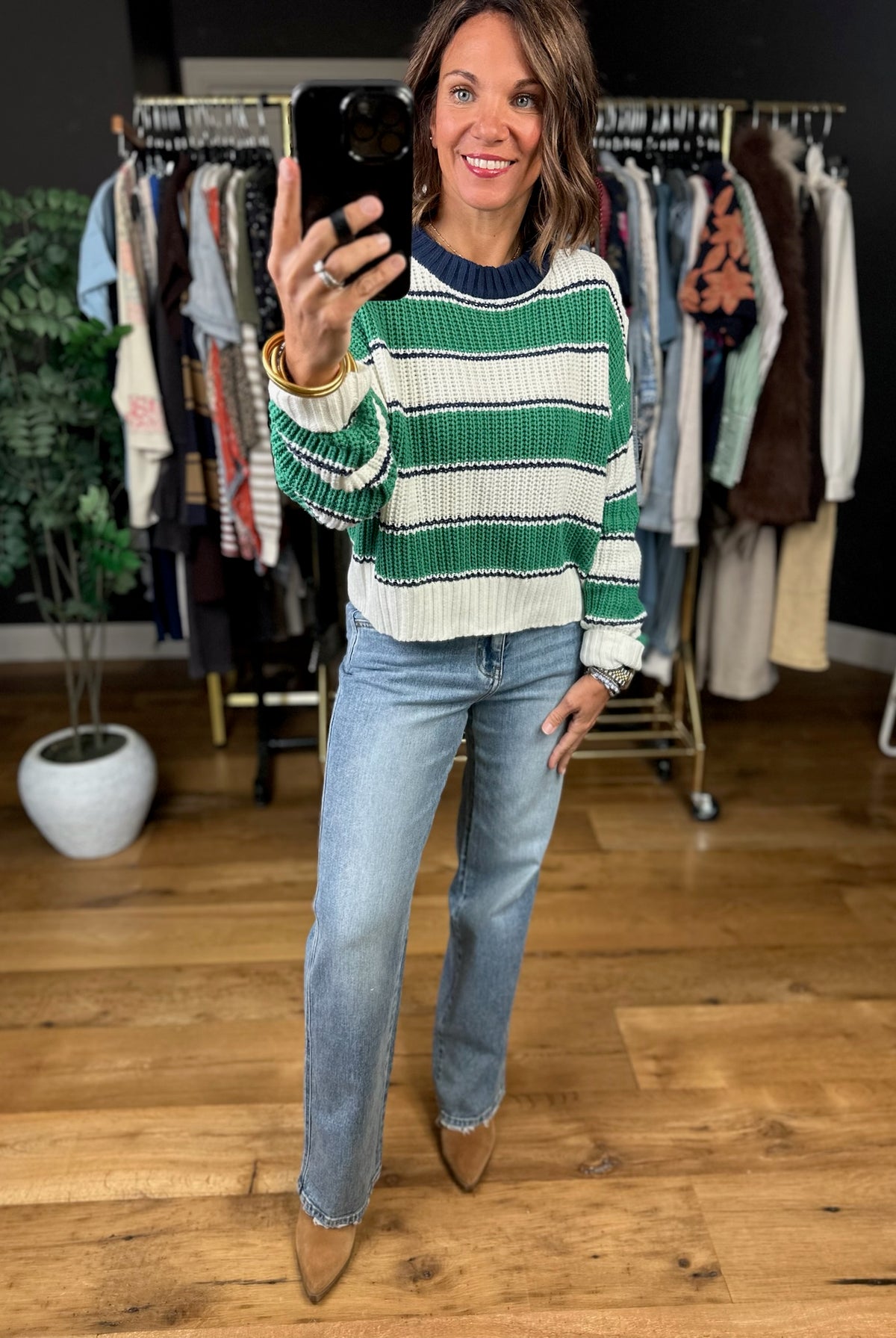 The Tessa Mid-Rise Slim Wide Denim-Jeans-Flying Monkey-Anna Kaytes Boutique, Women's Fashion Boutique in Grinnell, Iowa
