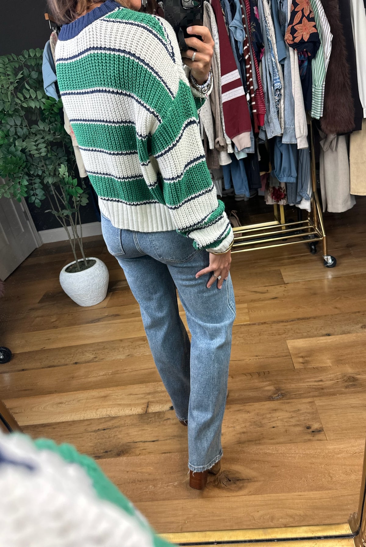 Might Make Me Believe Striped Crew Sweater-Sweaters-By Together-Anna Kaytes Boutique, Women's Fashion Boutique in Grinnell, Iowa