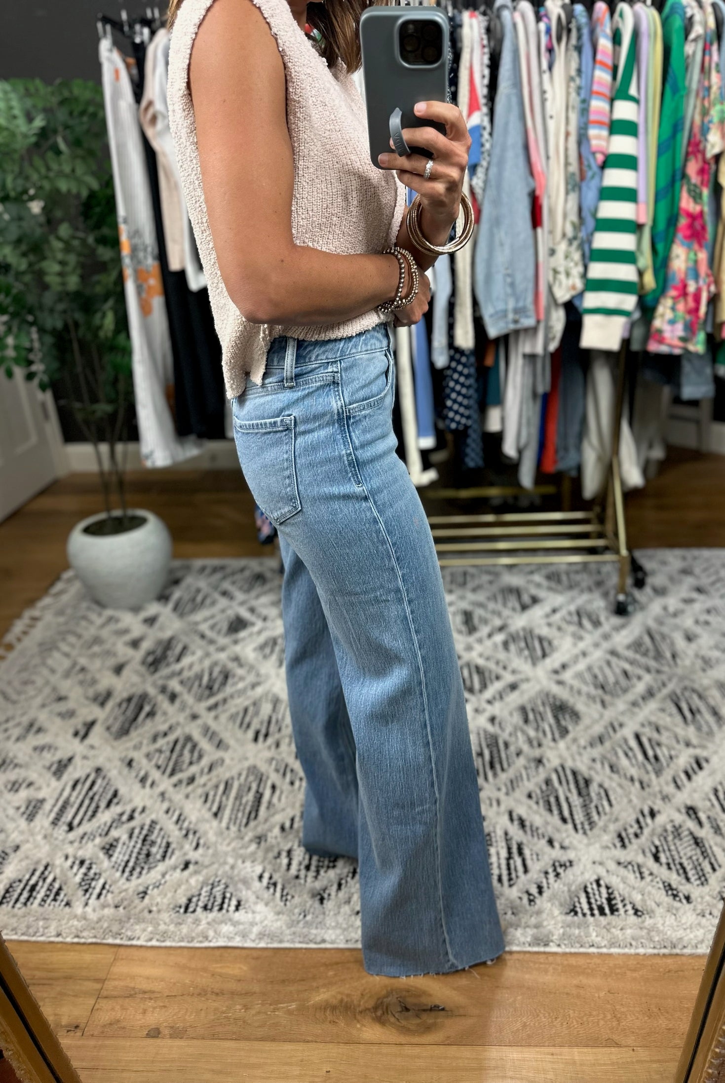 The Vayda Wide Leg Denim-Jeans-Vervet-Anna Kaytes Boutique, Women's Fashion Boutique in Grinnell, Iowa
