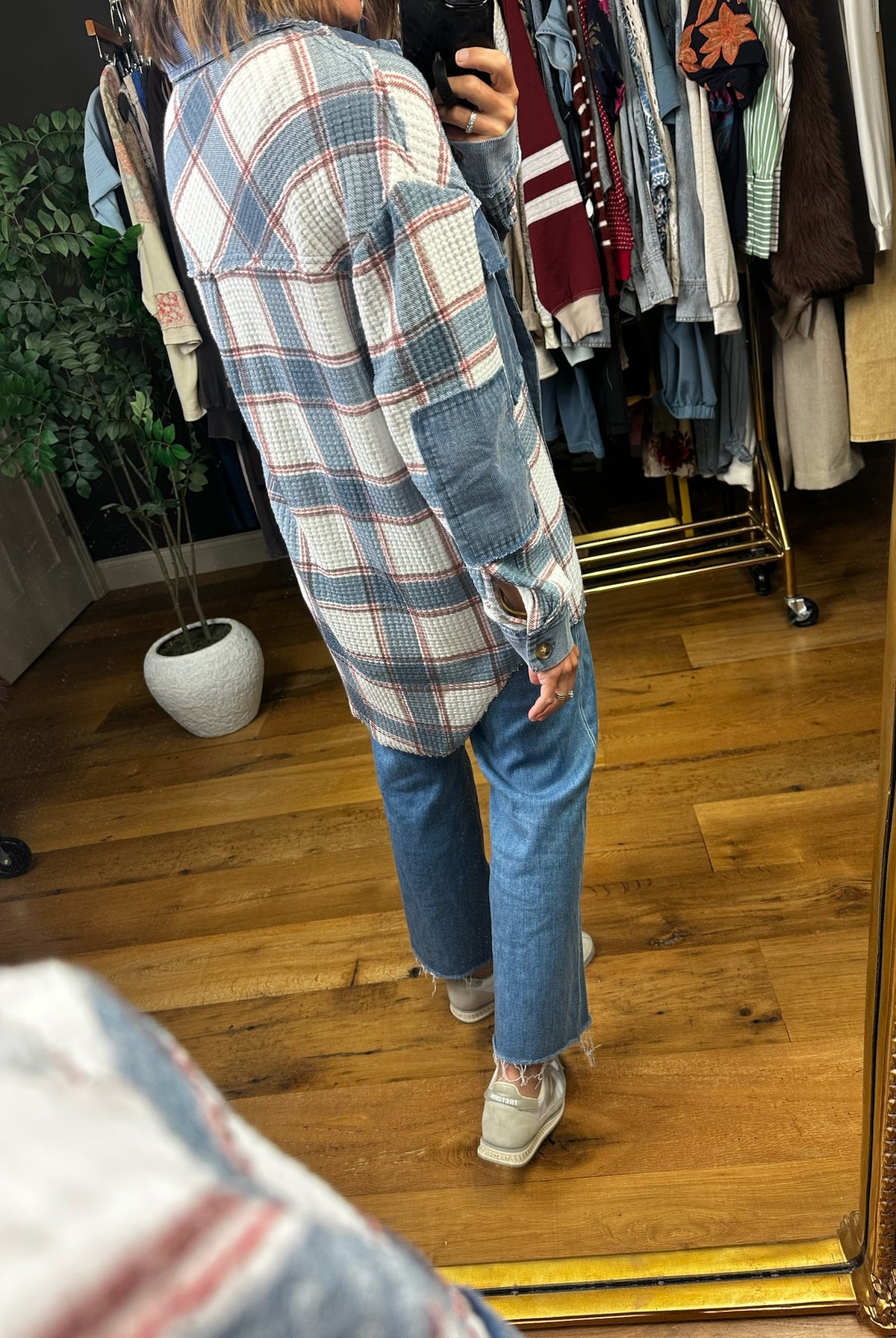 New Day Ahead Waffle Shacket-Long Sleeves-Easel-Anna Kaytes Boutique, Women's Fashion Boutique in Grinnell, Iowa