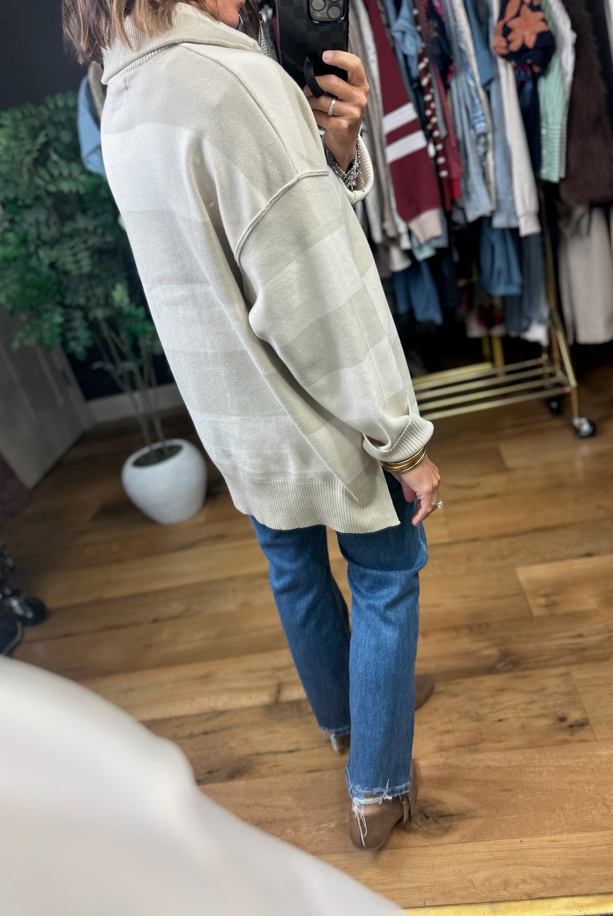 Moving On Zip-Up Knit-Sweaters-By Together-Anna Kaytes Boutique, Women's Fashion Boutique in Grinnell, Iowa