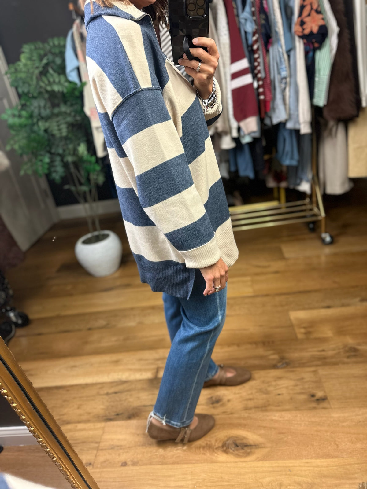 Moving On Oversized Zip-Up Knit-Sweaters-By Together-Anna Kaytes Boutique, Women's Fashion Boutique in Grinnell, Iowa