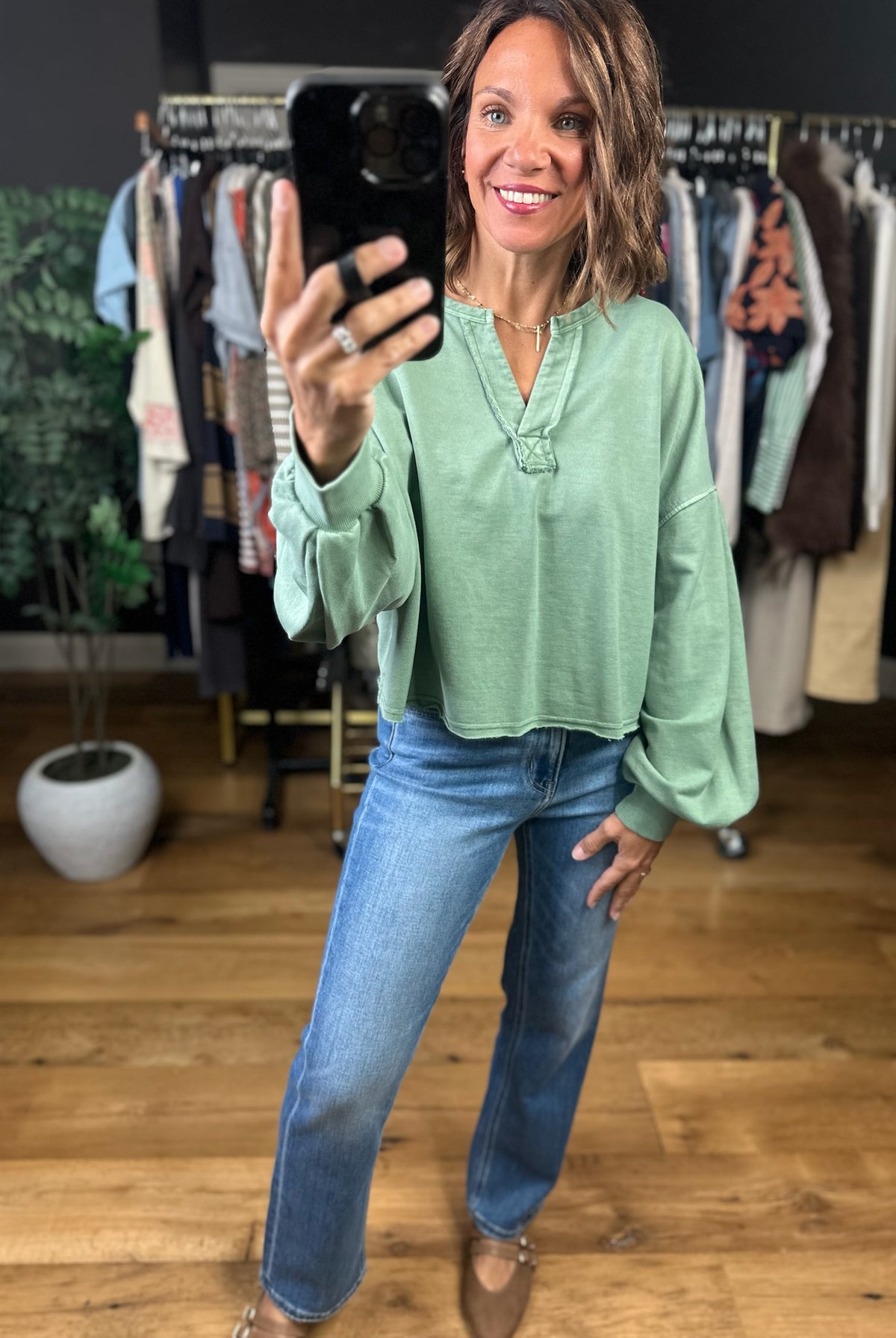 After All Olive Pullover-Sweaters-Blu Pepper-Anna Kaytes Boutique, Women's Fashion Boutique in Grinnell, Iowa