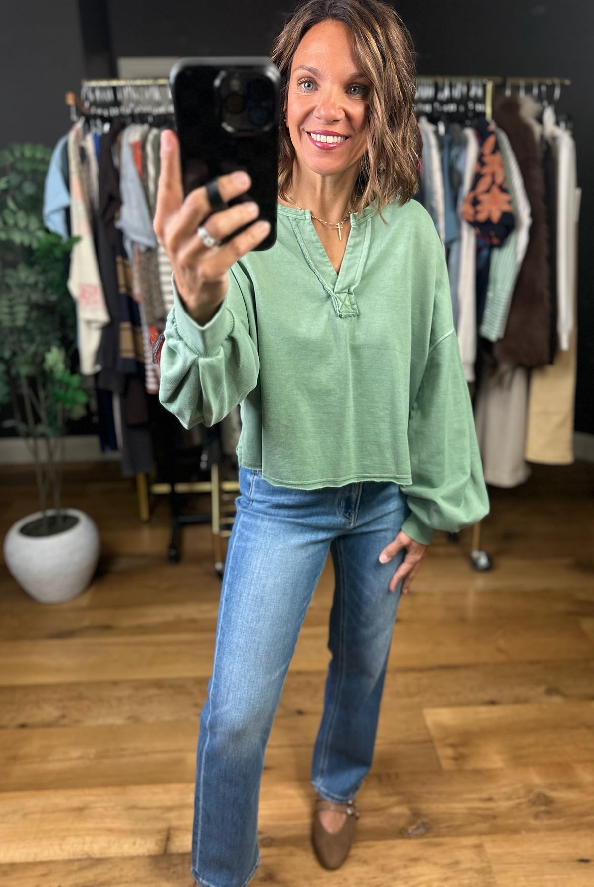 After All Olive Pullover-Sweaters-Blu Pepper-Anna Kaytes Boutique, Women's Fashion Boutique in Grinnell, Iowa