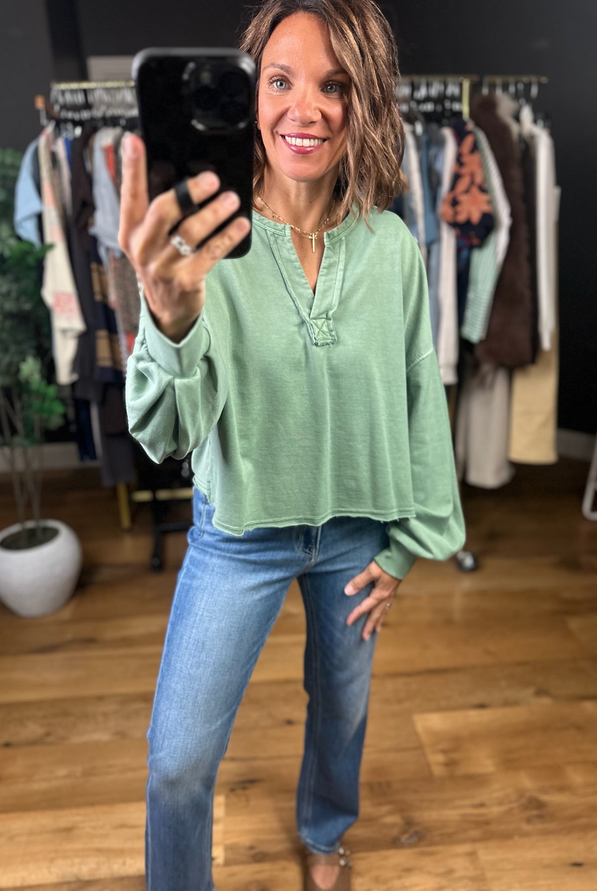 After All Olive Pullover-Sweaters-Blu Pepper-Anna Kaytes Boutique, Women's Fashion Boutique in Grinnell, Iowa