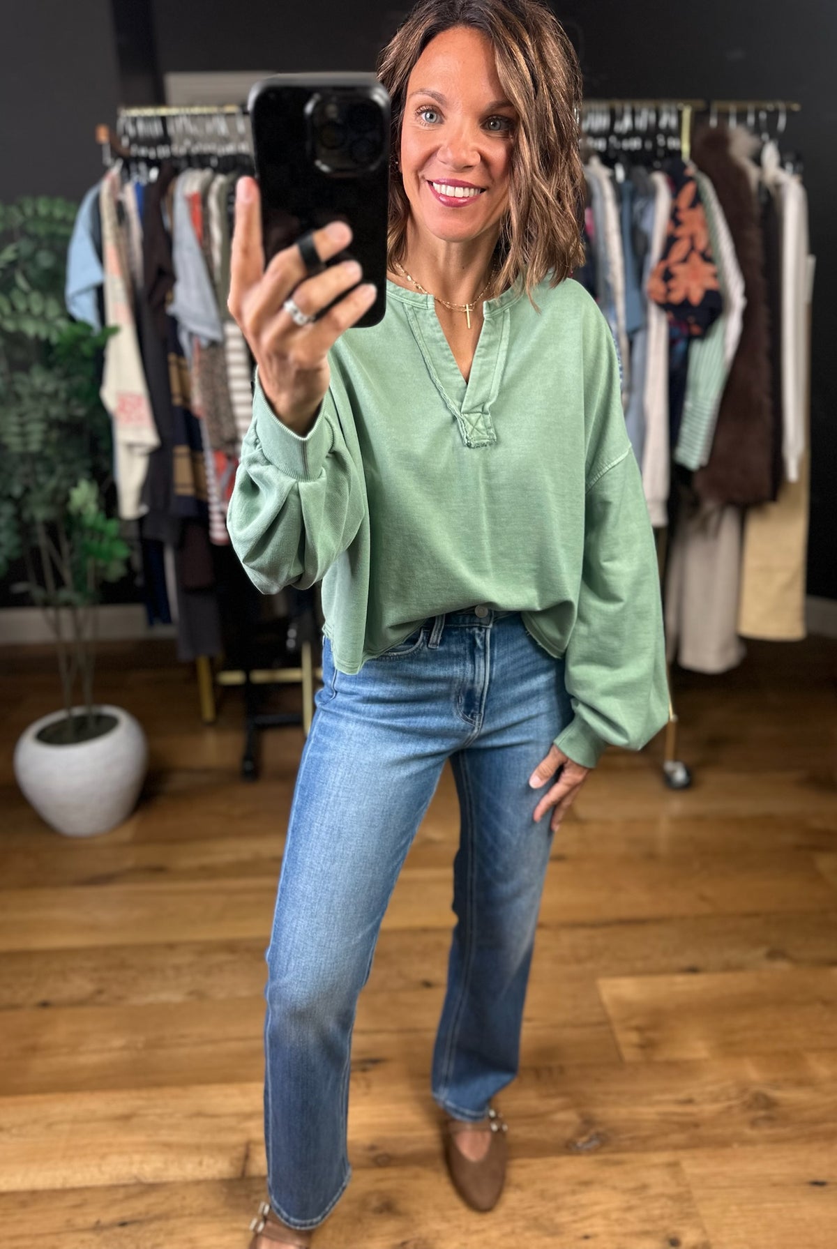 After All Olive Pullover-Sweaters-Blu Pepper-Anna Kaytes Boutique, Women's Fashion Boutique in Grinnell, Iowa