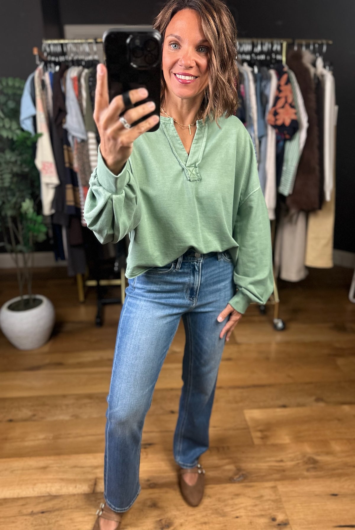 After All Olive Pullover-Sweaters-Blu Pepper-Anna Kaytes Boutique, Women's Fashion Boutique in Grinnell, Iowa