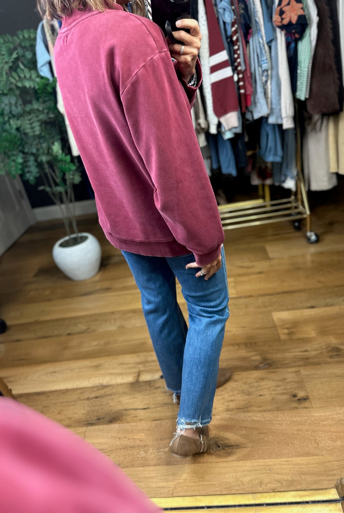 Working Closely Mock-Neck Crew-Sweaters-Thread & Supply-Anna Kaytes Boutique, Women's Fashion Boutique in Grinnell, Iowa