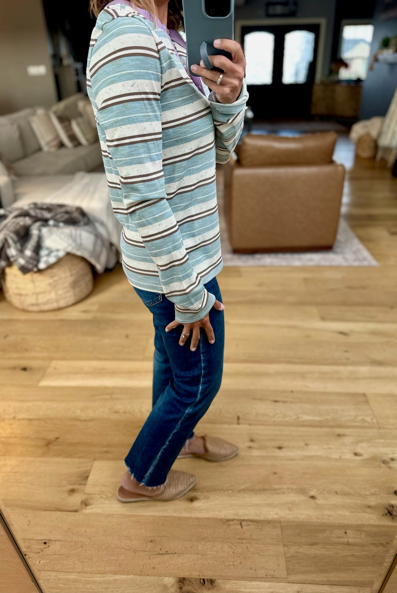 Looking For Fun Striped Long Sleeve Top-Anniewear-Anna Kaytes Boutique, Women's Fashion Boutique in Grinnell, Iowa