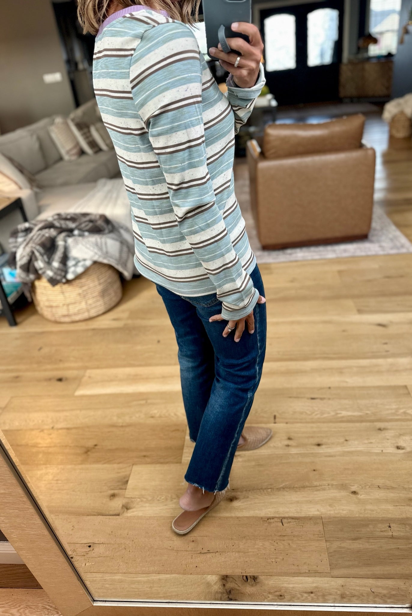 Looking For Fun Striped Long Sleeve Top-Anniewear-Anna Kaytes Boutique, Women's Fashion Boutique in Grinnell, Iowa