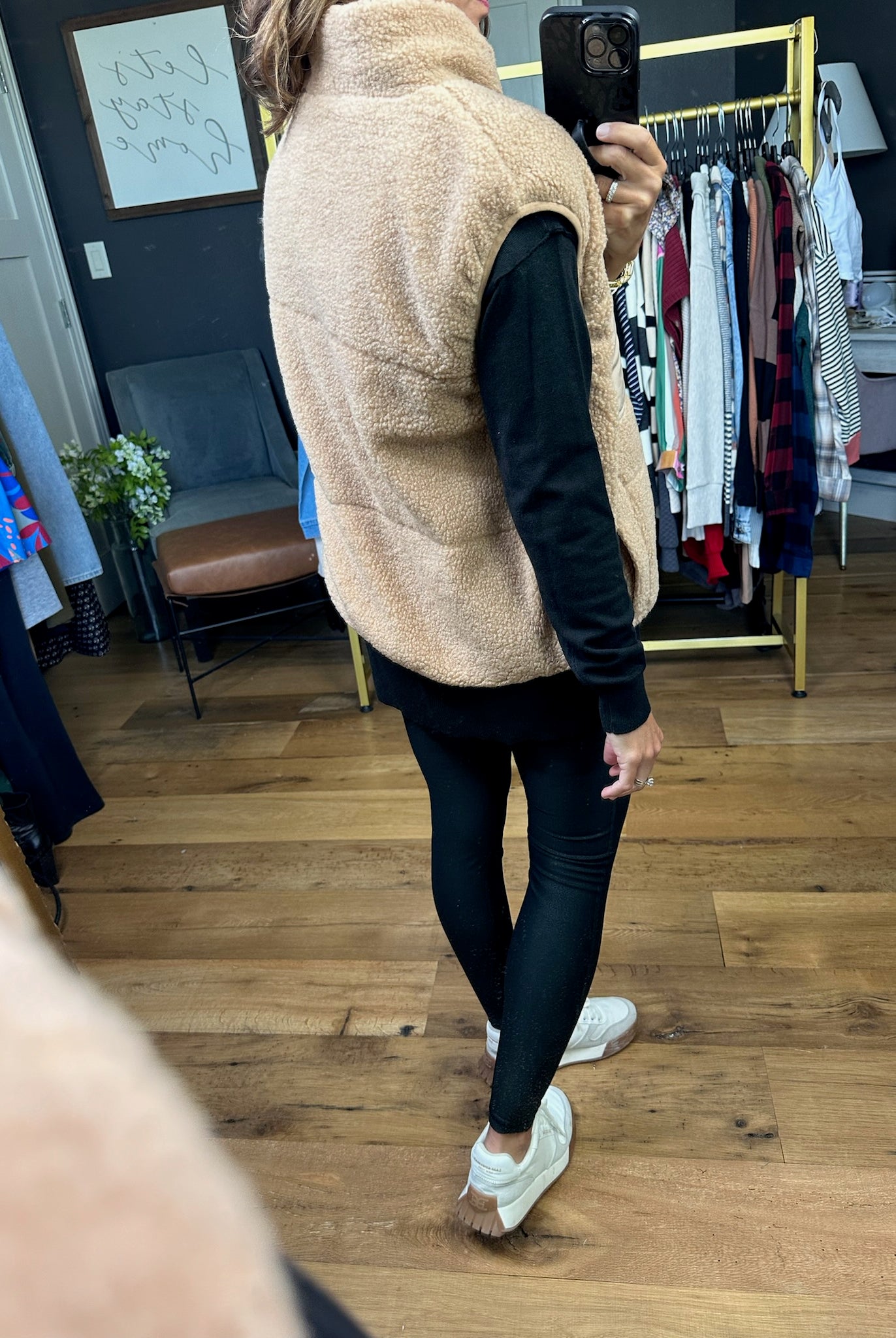 Cozy Time Sherpa Vest - Beige-Anna Kaytes Boutique-Anna Kaytes Boutique, Women's Fashion Boutique in Grinnell, Iowa