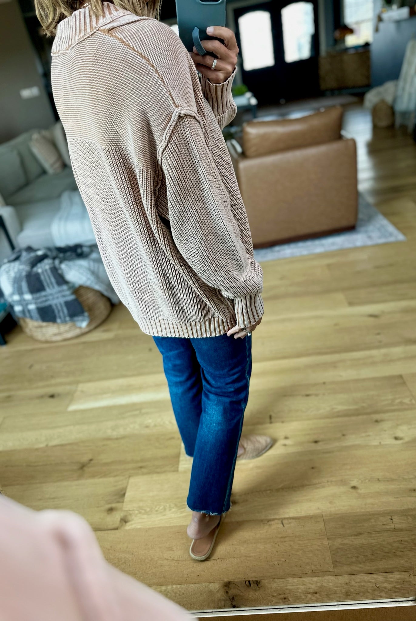 Reaching For Fall Ribbed Henley Sweater-ee:some-Anna Kaytes Boutique, Women's Fashion Boutique in Grinnell, Iowa