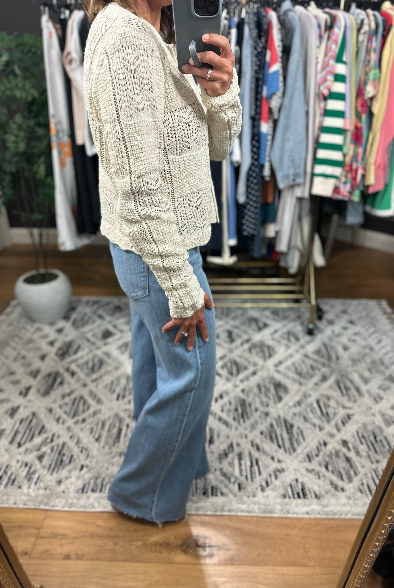 Memory Moment Crochet Knit Cardigan-Sweaters-Wishlist-Anna Kaytes Boutique, Women's Fashion Boutique in Grinnell, Iowa