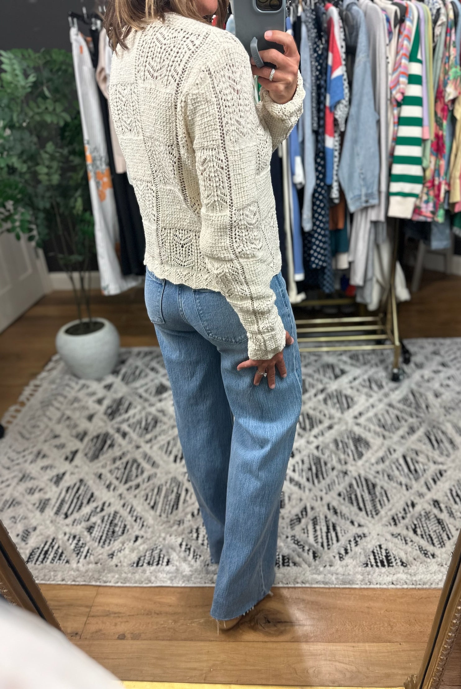 Memory Moment Crochet Knit Cardigan-Sweaters-Wishlist-Anna Kaytes Boutique, Women's Fashion Boutique in Grinnell, Iowa