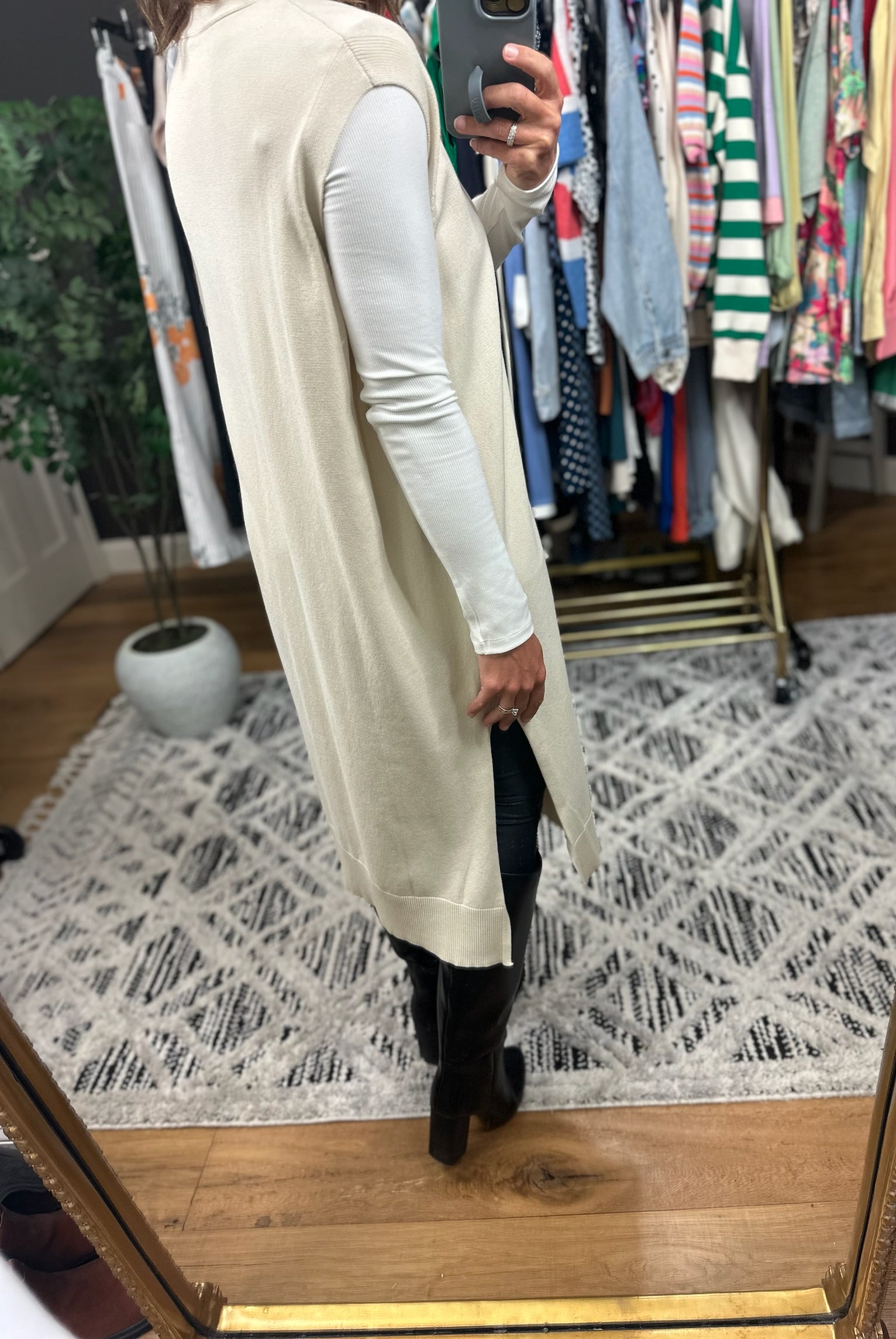 Dream On Lightweight Midi Vest-Sweaters-Wishlist-Anna Kaytes Boutique, Women's Fashion Boutique in Grinnell, Iowa