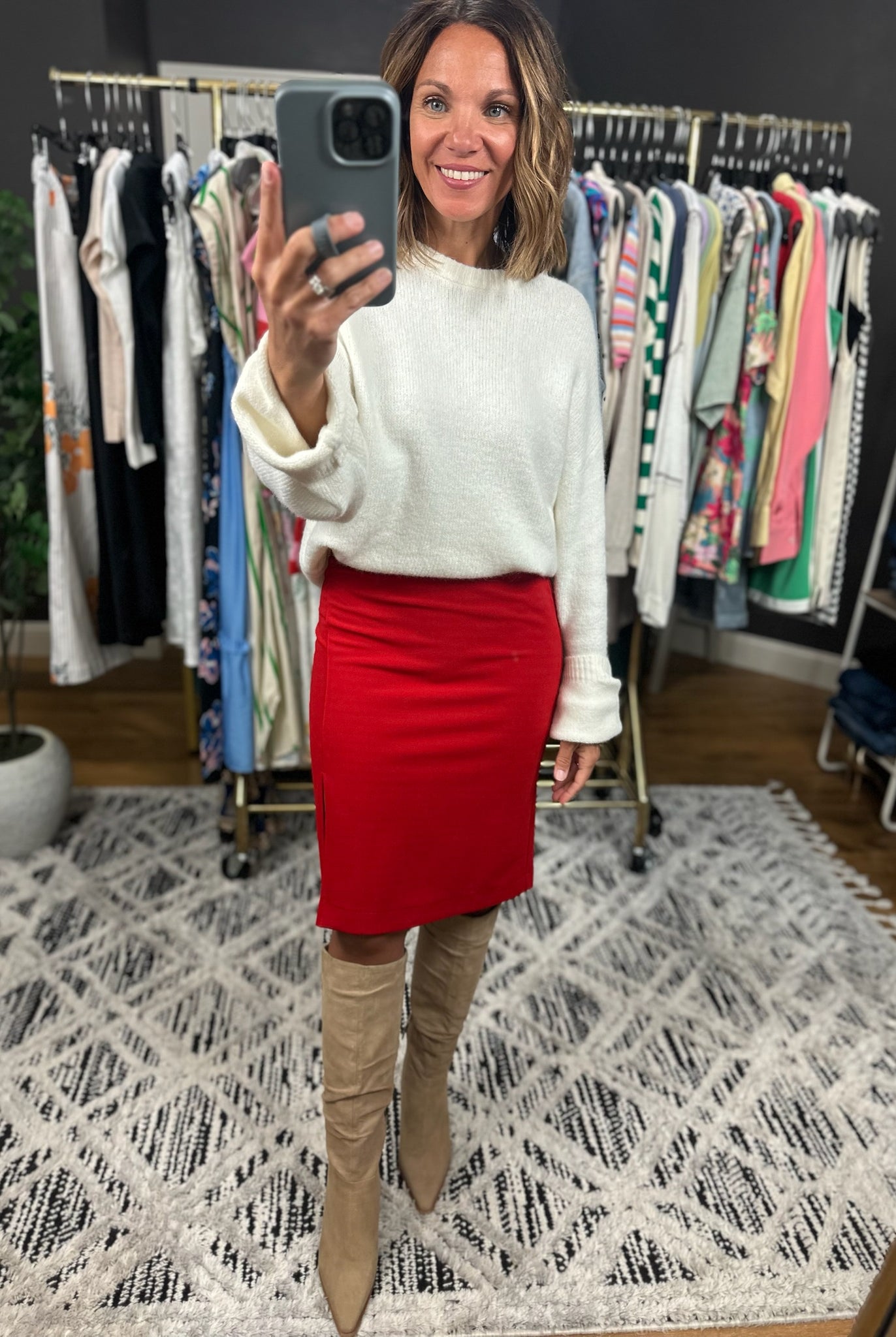 The Second Part Pencil Skirt-Skirts-Olivaceous-Anna Kaytes Boutique, Women's Fashion Boutique in Grinnell, Iowa