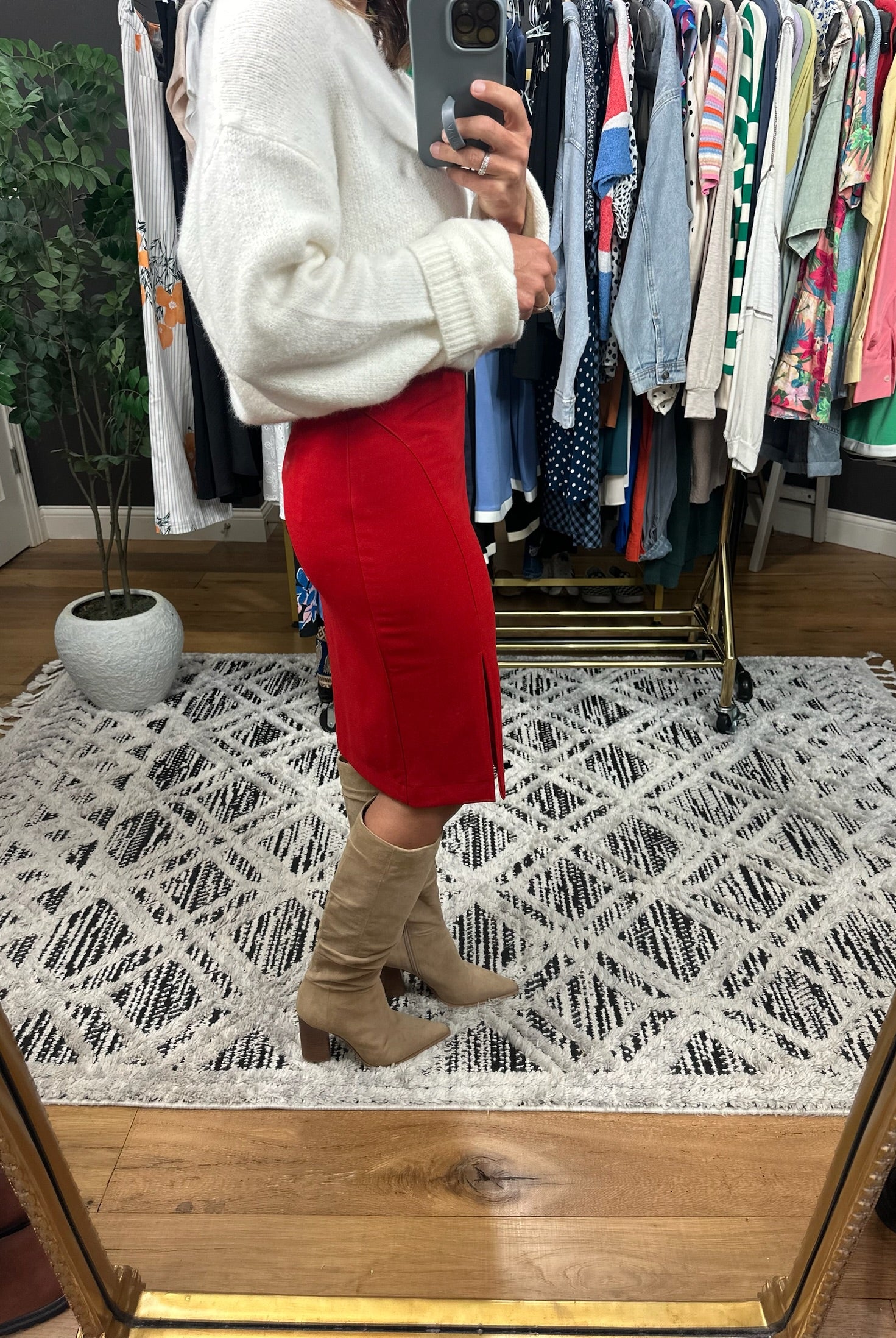 The Second Part Pencil Skirt-Skirts-Olivaceous-Anna Kaytes Boutique, Women's Fashion Boutique in Grinnell, Iowa