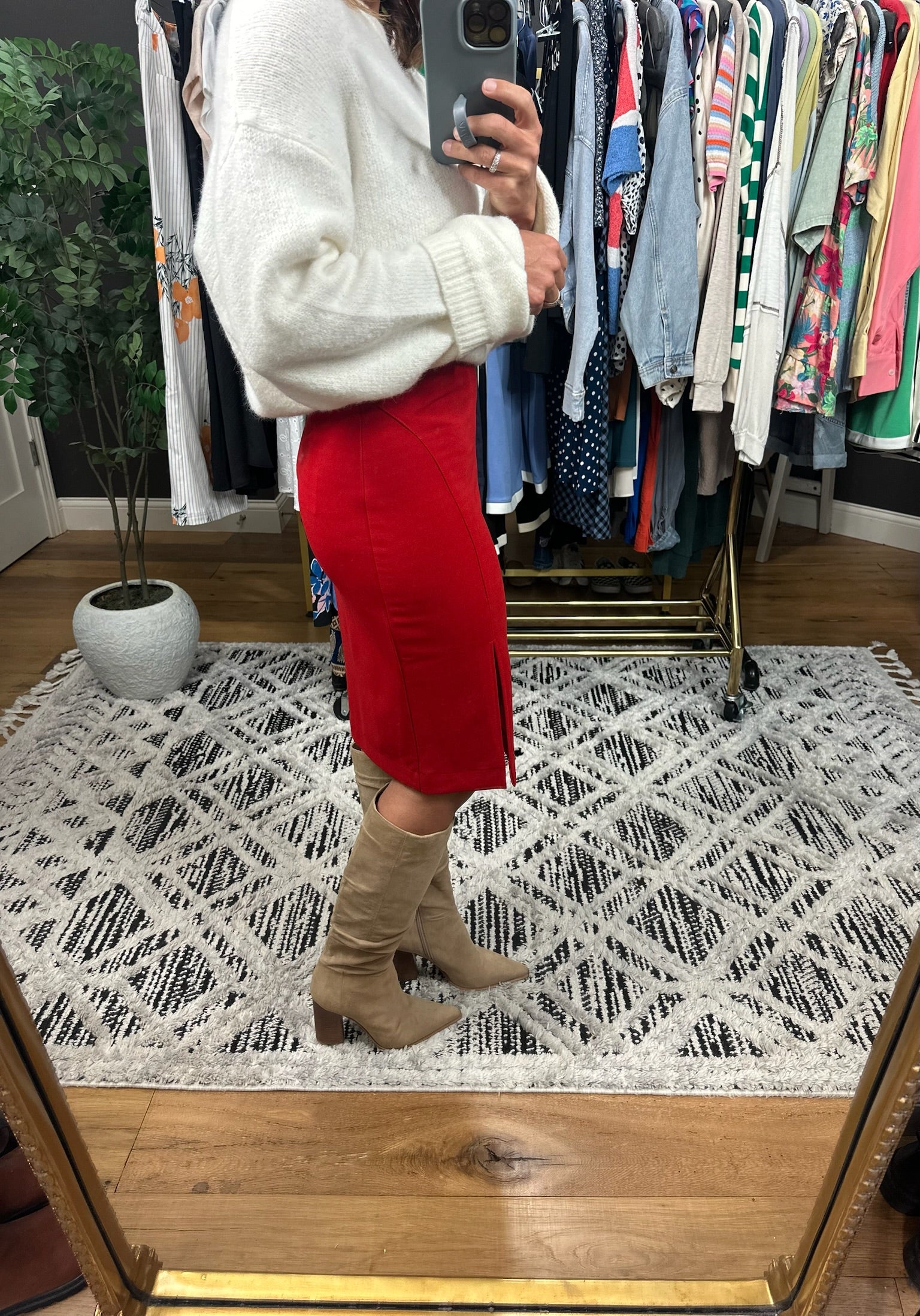 The Second Part Pencil Skirt-Skirts-Olivaceous-Anna Kaytes Boutique, Women's Fashion Boutique in Grinnell, Iowa