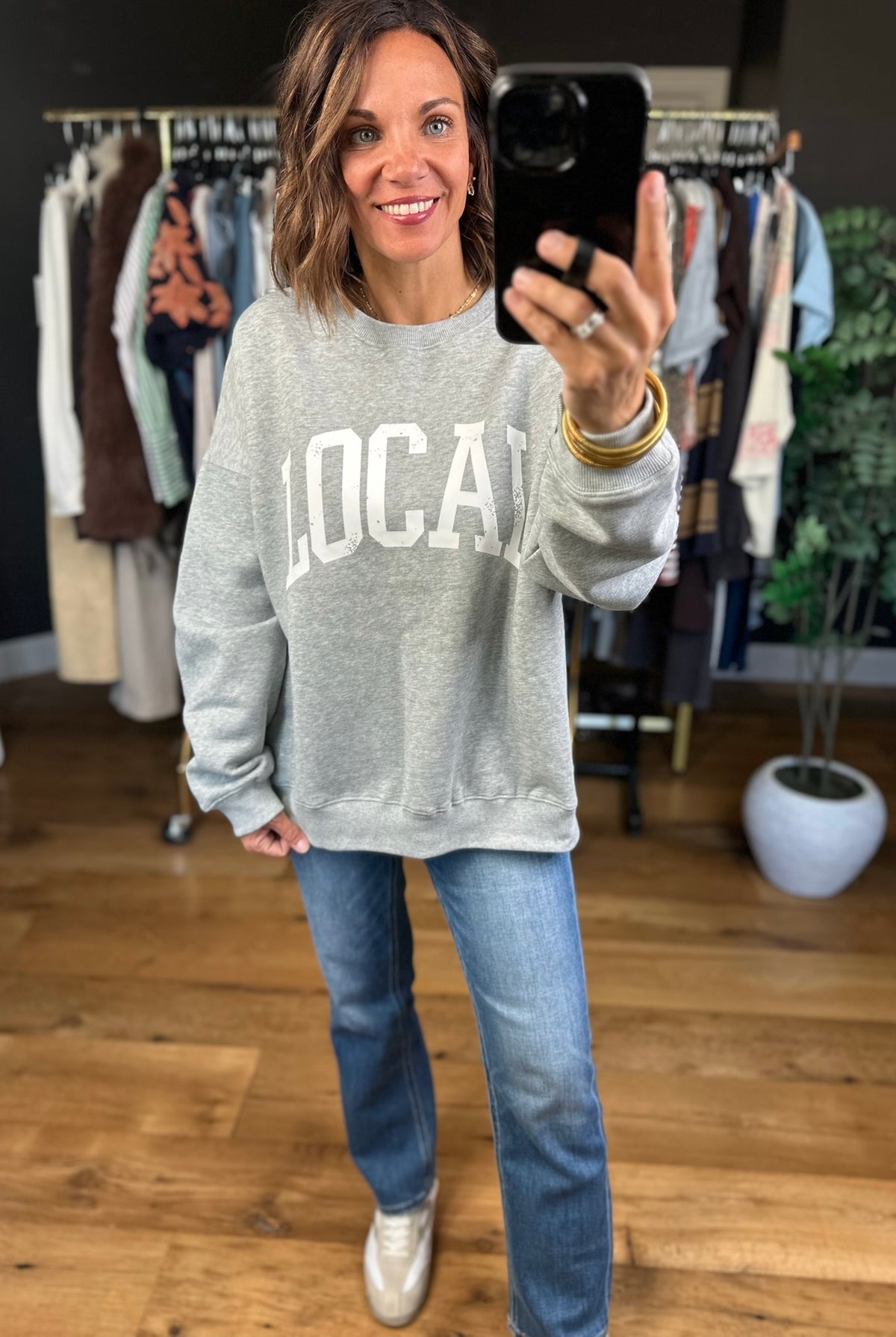 Local Crewneck Sweatshirt-Sweaters-Wishlist-Anna Kaytes Boutique, Women's Fashion Boutique in Grinnell, Iowa