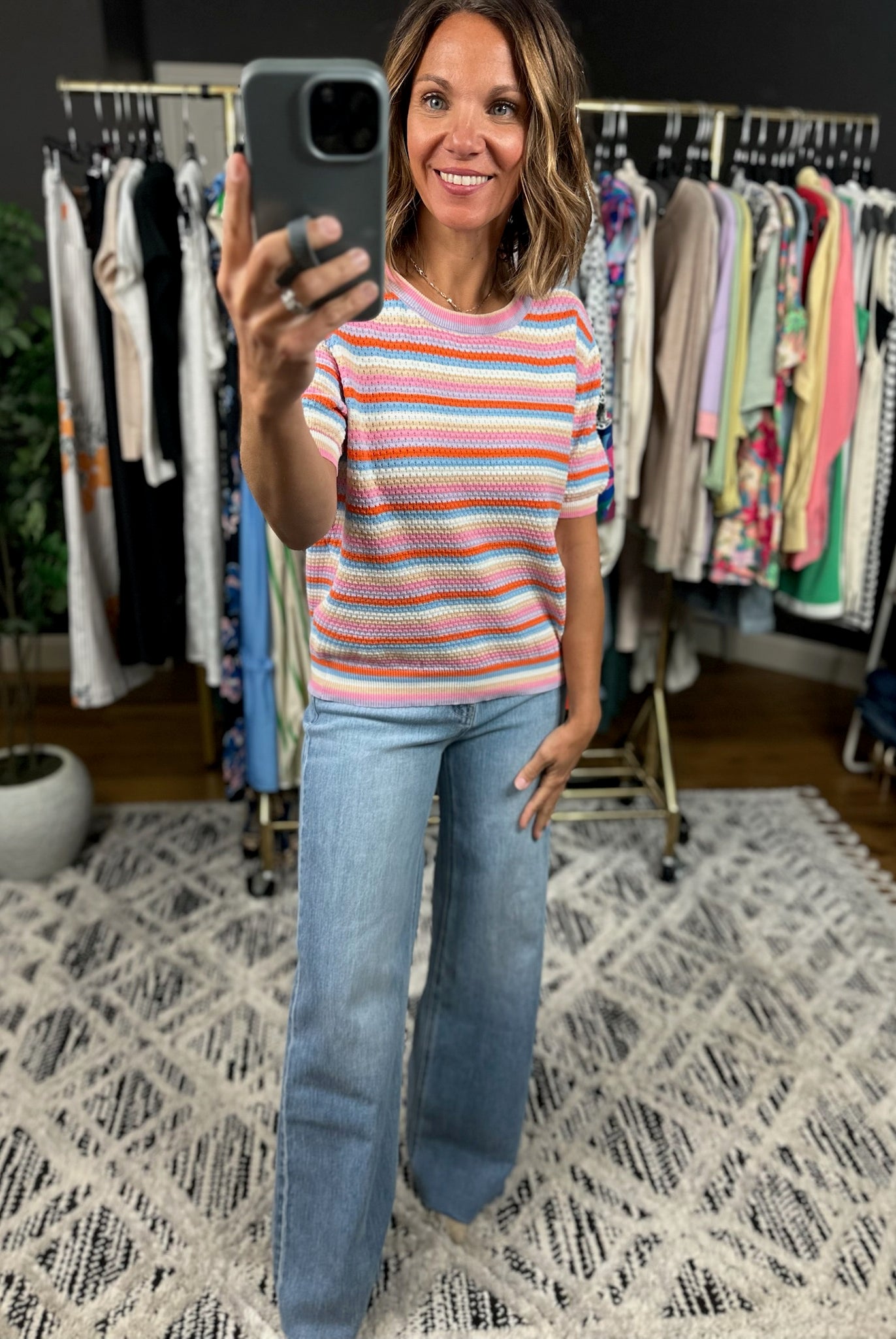 All I Have Short Sleeve Knit Top-Short Sleeves-Hem & Thread-Anna Kaytes Boutique, Women's Fashion Boutique in Grinnell, Iowa