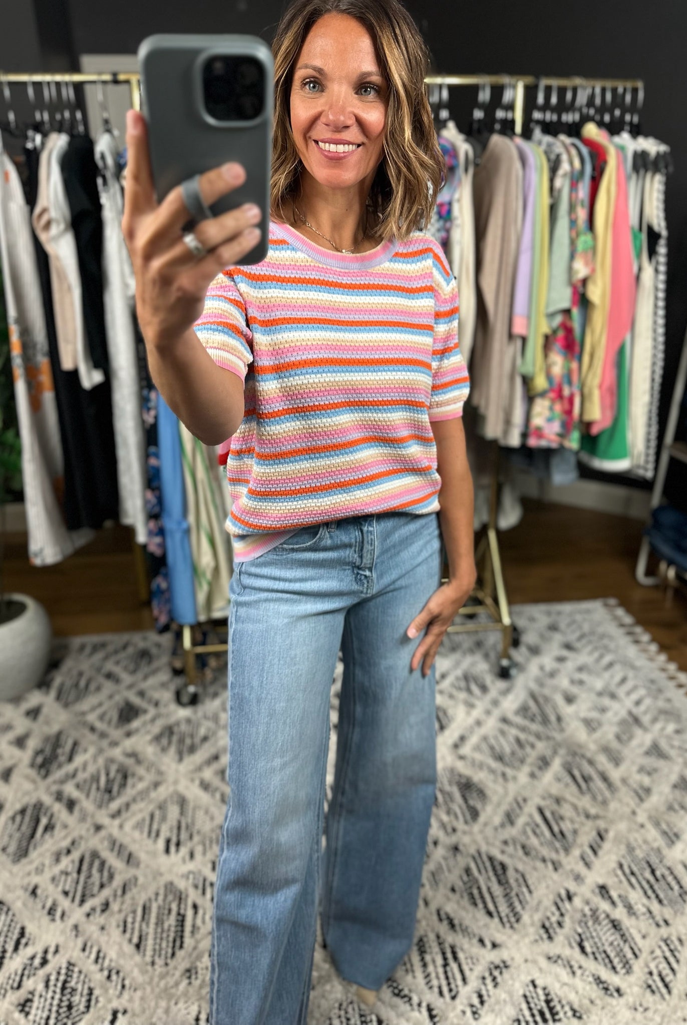 All I Have Short Sleeve Knit Top-Short Sleeves-Hem & Thread-Anna Kaytes Boutique, Women's Fashion Boutique in Grinnell, Iowa