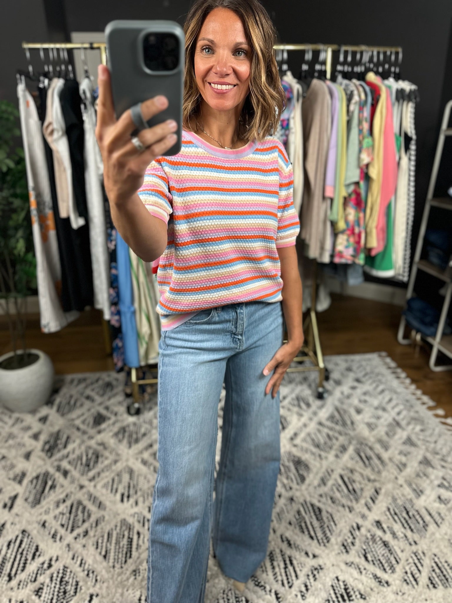 All I Have Short Sleeve Knit Top-Short Sleeves-Hem & Thread-Anna Kaytes Boutique, Women's Fashion Boutique in Grinnell, Iowa