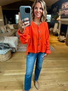 Pumpkin Spice Button-Front Cardigan-By Together-Anna Kaytes Boutique, Women's Fashion Boutique in Grinnell, Iowa