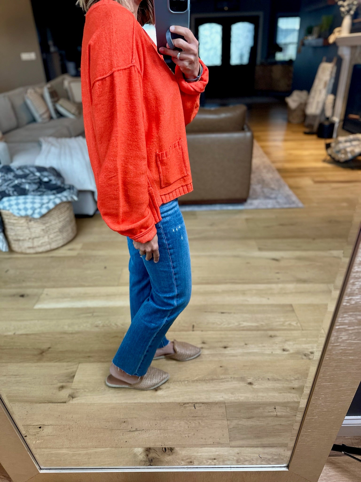 Pumpkin Spice Button-Front Cardigan-By Together-Anna Kaytes Boutique, Women's Fashion Boutique in Grinnell, Iowa