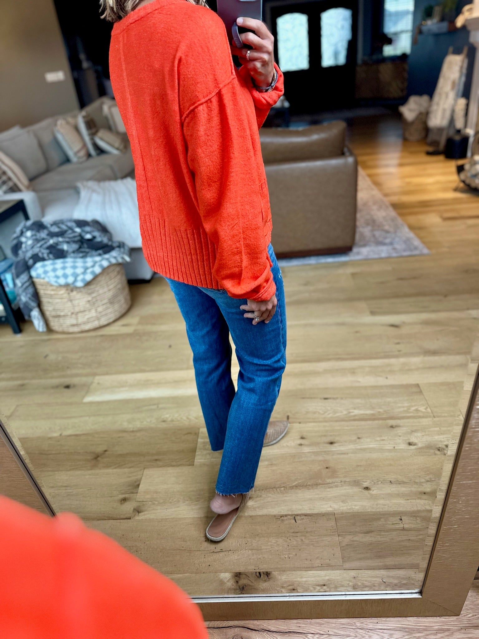 Pumpkin Spice Button-Front Cardigan-By Together-Anna Kaytes Boutique, Women's Fashion Boutique in Grinnell, Iowa