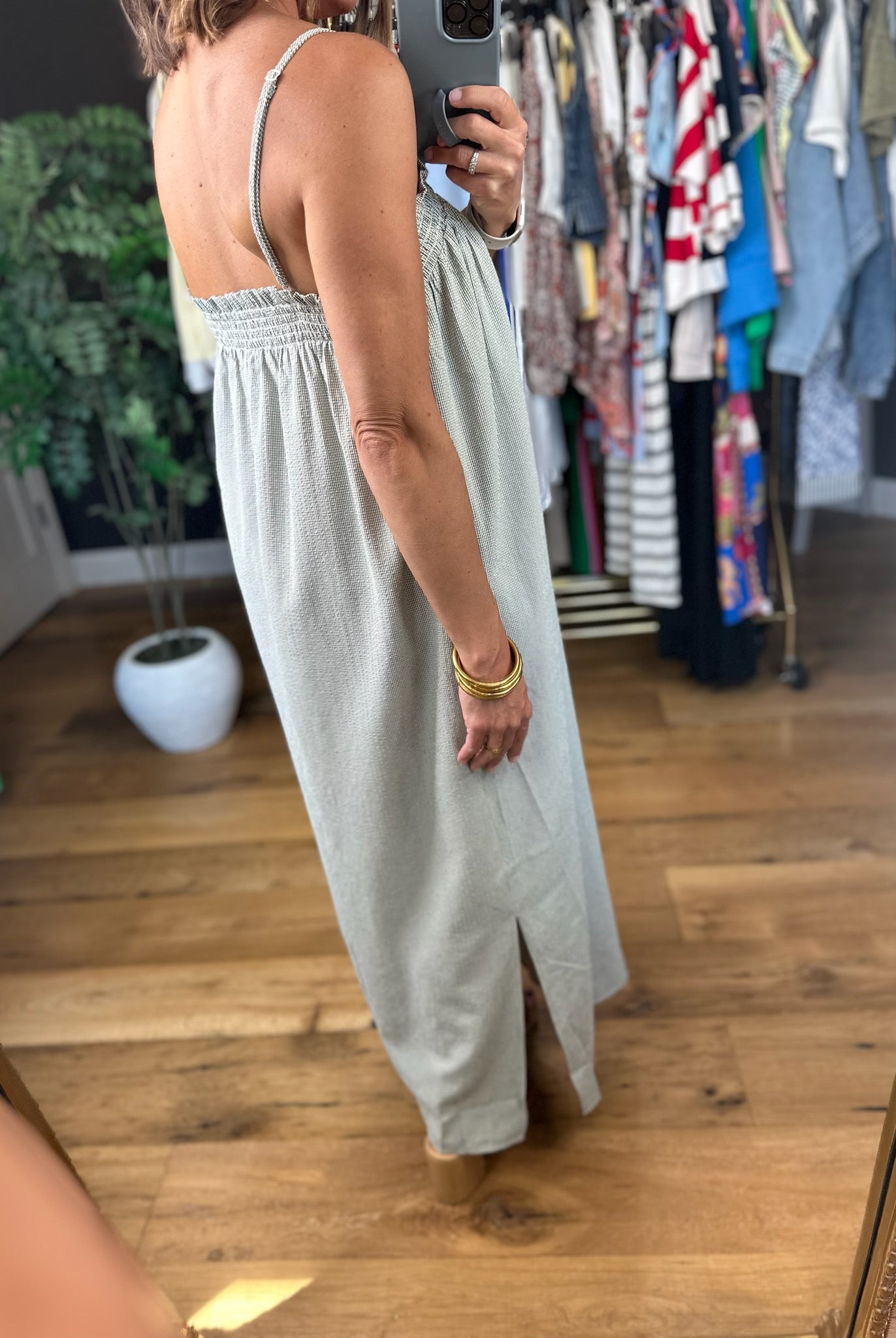 Meet Me On Main Smocked Dress-Dresses-Wishlist-Anna Kaytes Boutique, Women's Fashion Boutique in Grinnell, Iowa