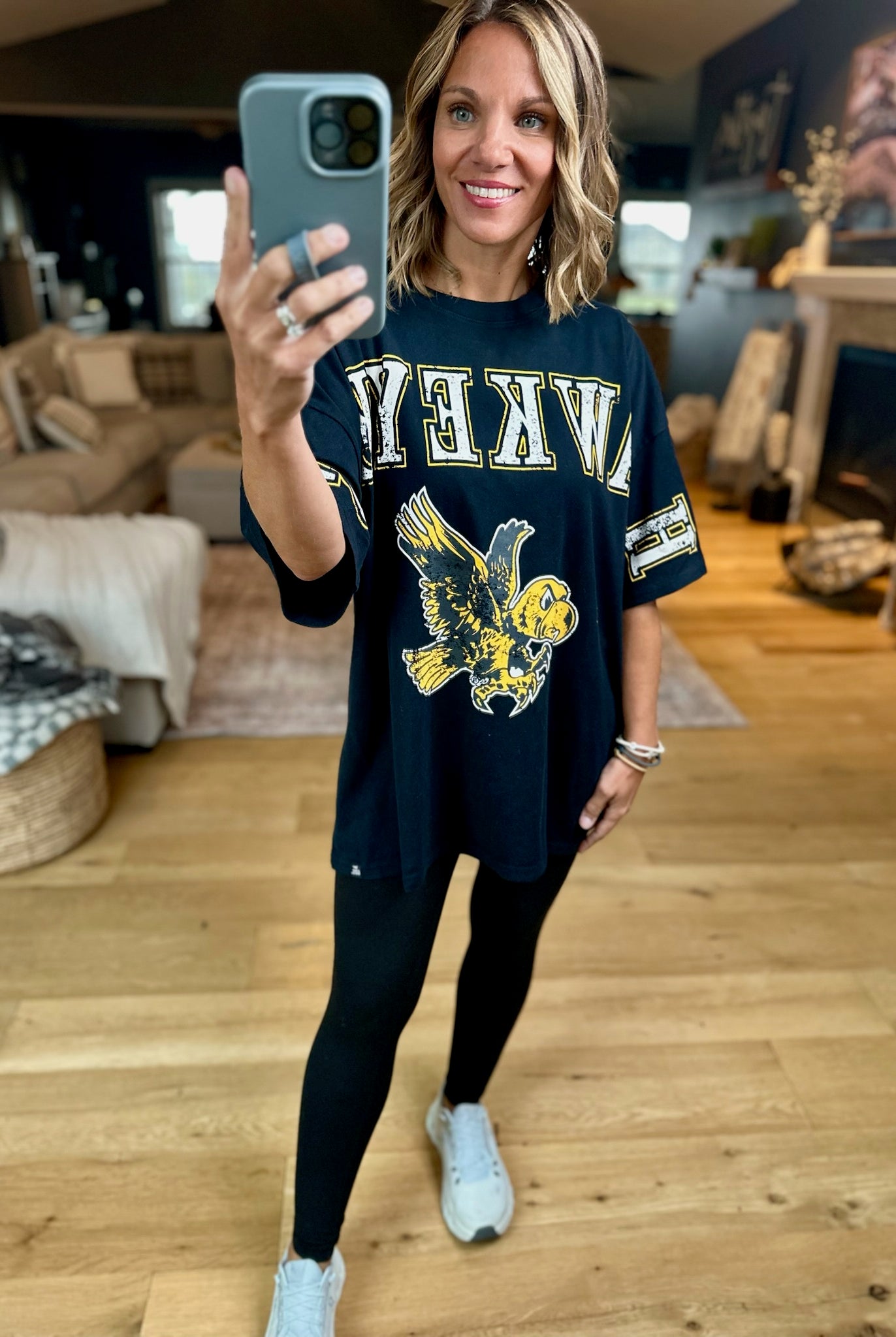 Hawkeyes Oversized Tee-Gameday Social-Anna Kaytes Boutique, Women's Fashion Boutique in Grinnell, Iowa